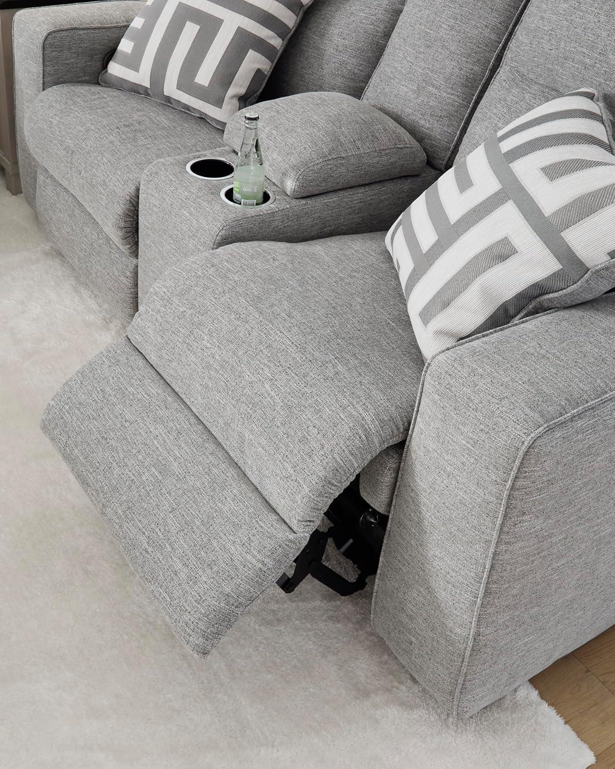 Signature Design by Ashley Biscoe Pewter Power Reclining Loveseat