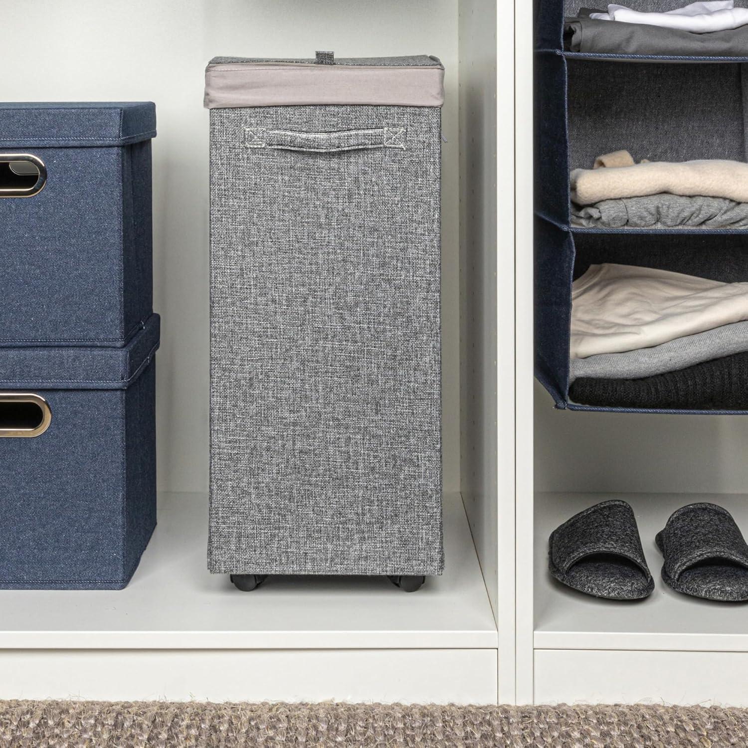 Household Essentials Rolling Laundry Hamper with Handles