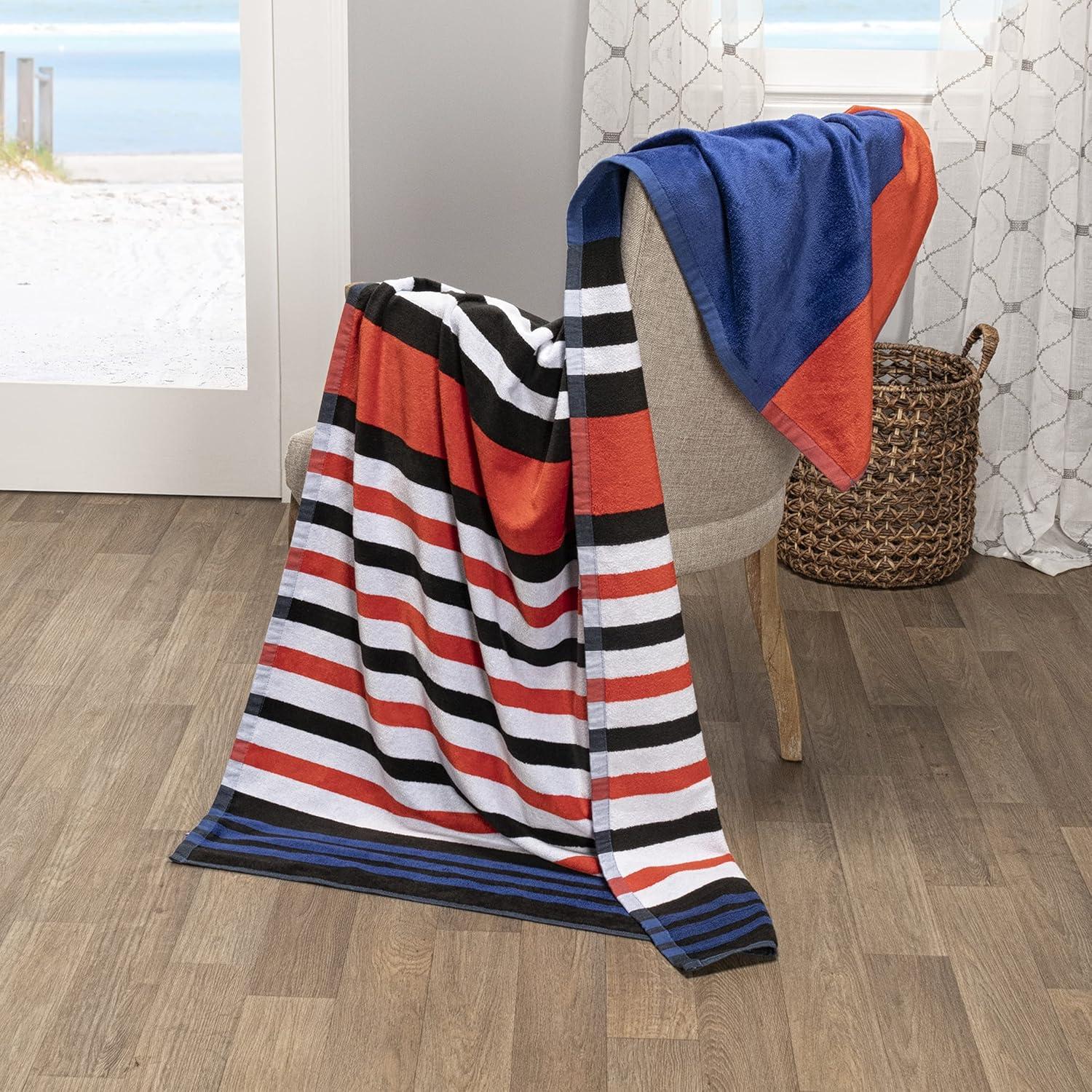 Impressions Fuschia Oversized Island Beach Towel