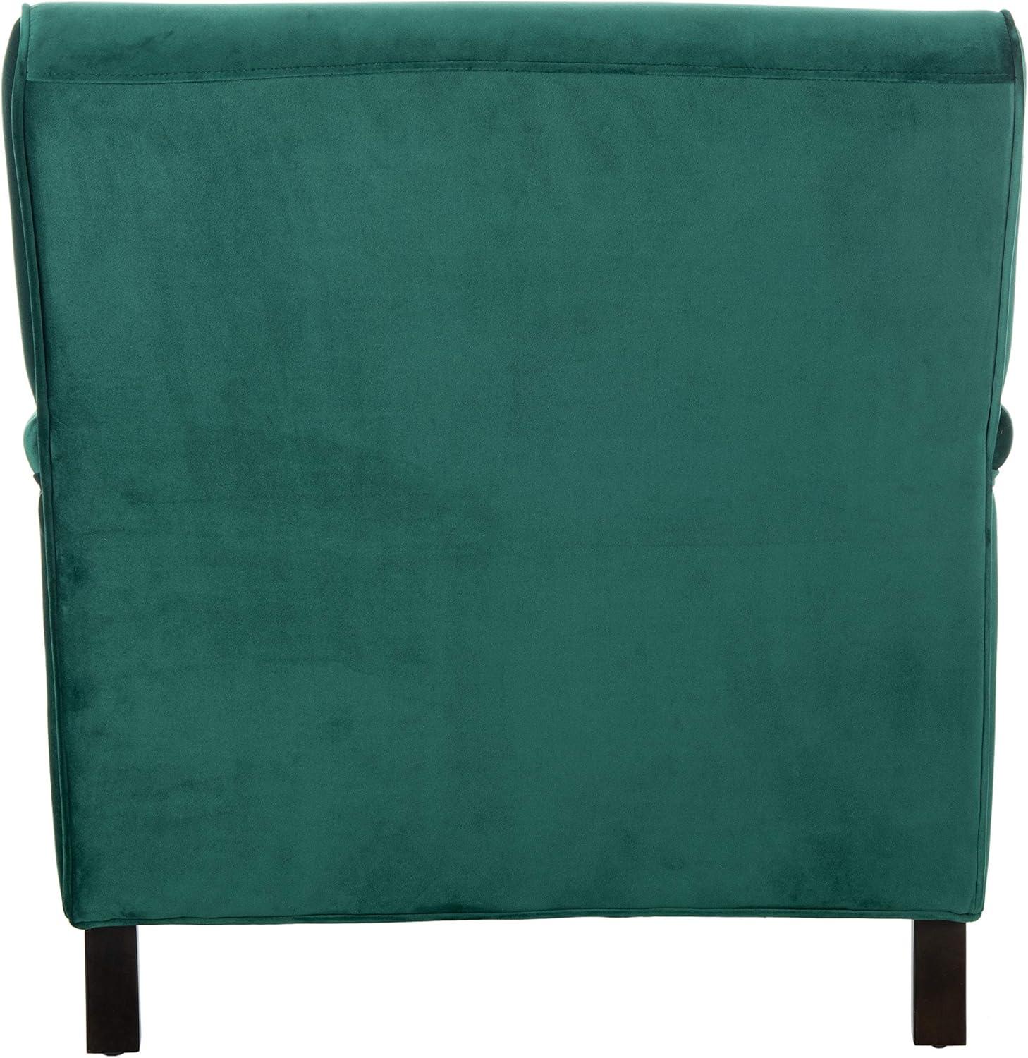 Chloe Contemporary Emerald Green Velvet Arm Chair