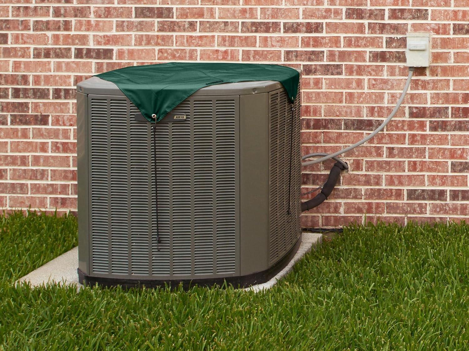 Covermates Armor Top Air Conditioner Cover - Durable Outdoor Protection for AC Units, Classic 12-Guage Vinyl, Armor Top 24W x 24D, Green