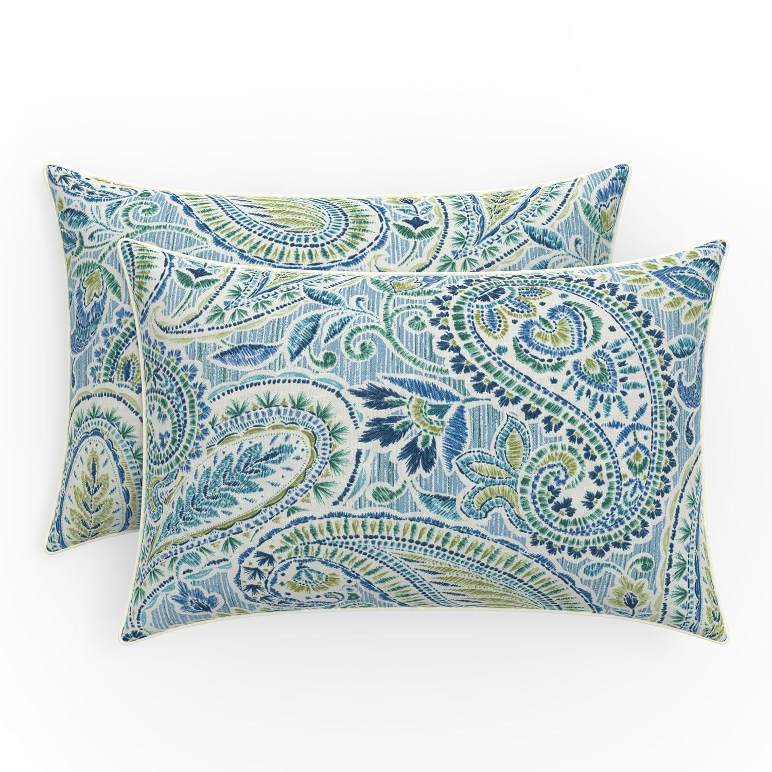 Pillow Perfect Pillow Perfect Paisley Indoor/Outdoor Accent Throw Pillow