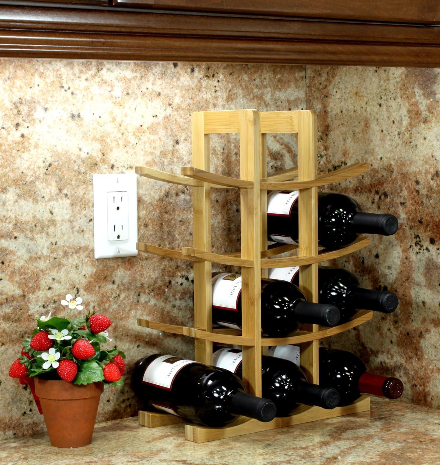 Oceanstar 12-Bottle Natural  Wine Rack