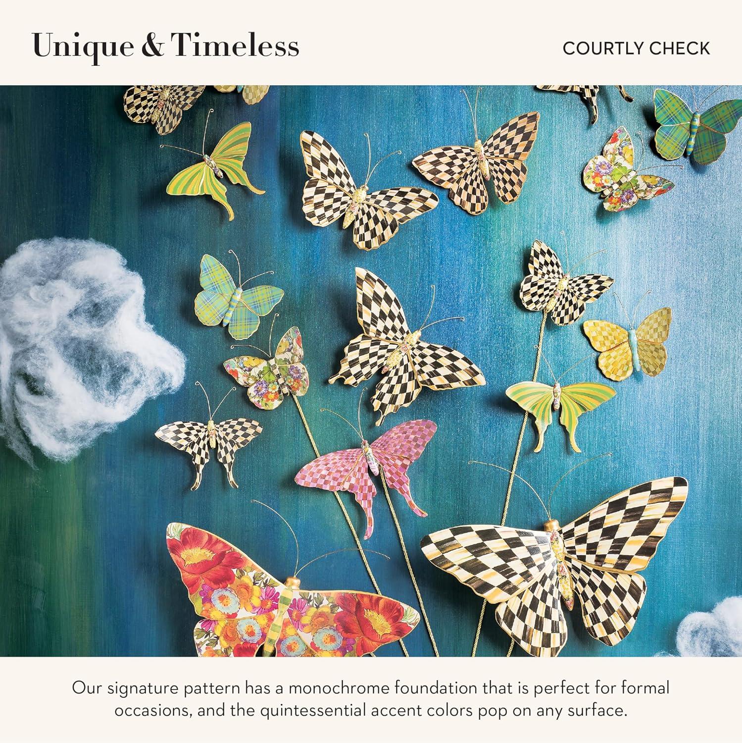 MacKenzie-Childs Courtly Check® Butterfly Duo Wall Decor 2 - Piece Set