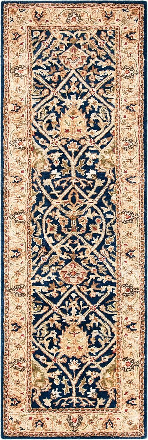 Persian Legend PL819 Hand Tufted Indoor Runner Rug - 2'6"x8' - Blue/Gold - Safavieh