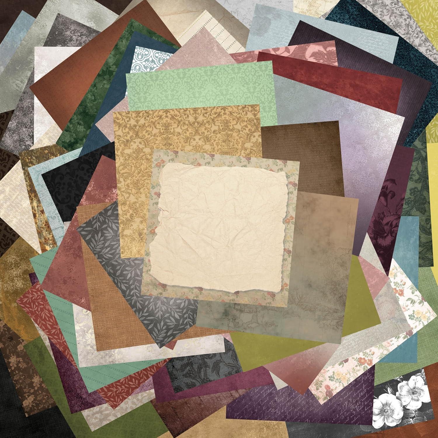 12" x 12" Vintage Paper Pad by Recollections - Premium Scrapbook & Crafting Paper for DIY Projects - Card Making - & Decorative Arts - 180 Sheets