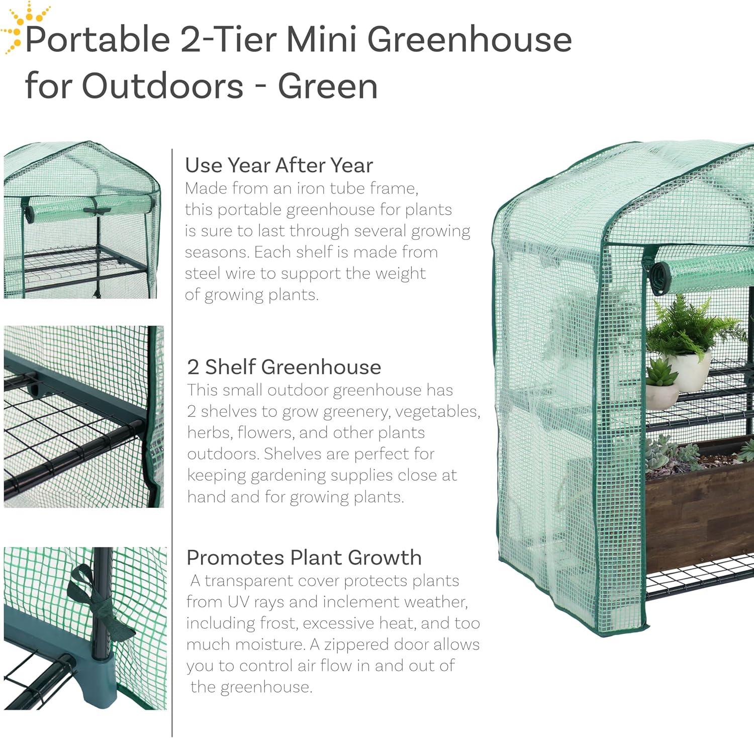 26.5" W x 19" D Growing Rack Greenhouse