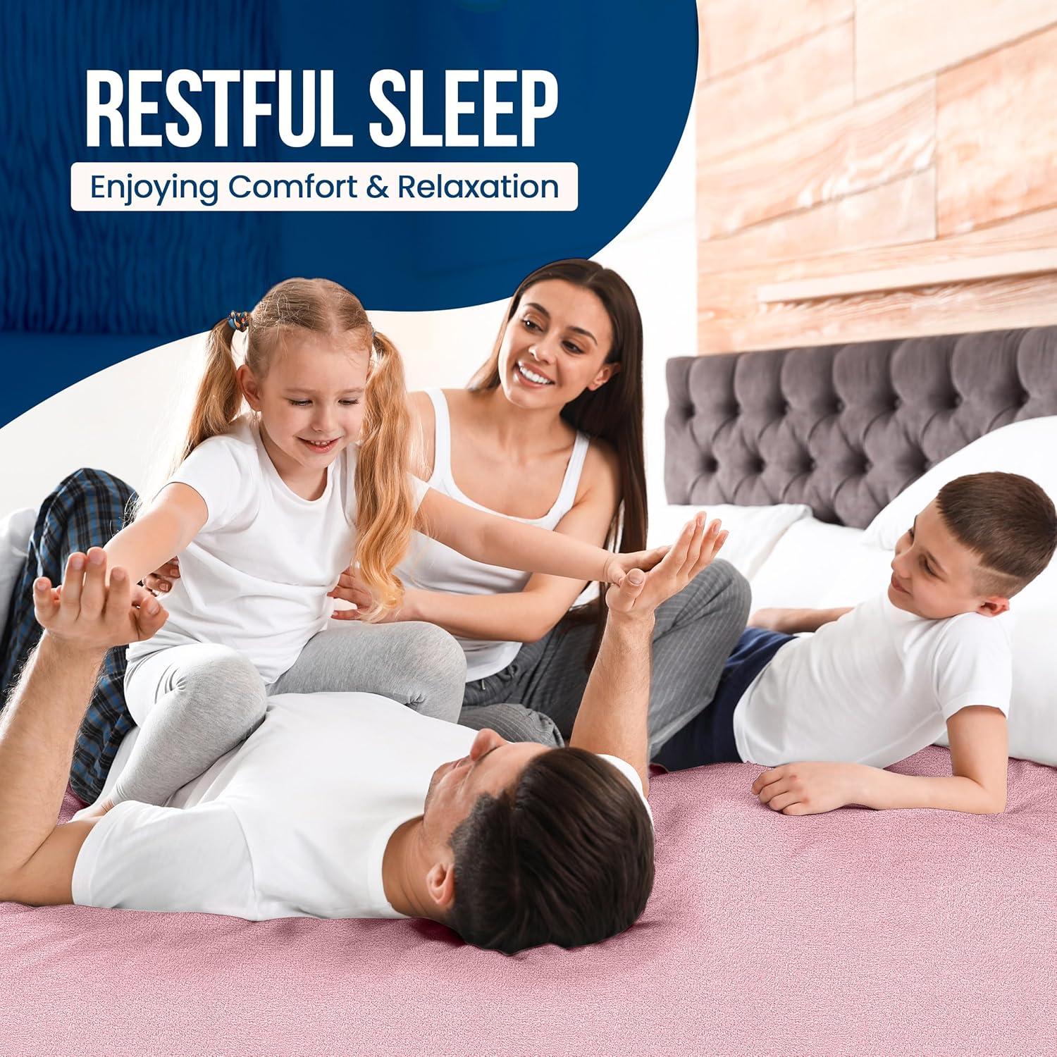 PEKUR Waterproof Mattress Protector – Fitted Sheet Style, Deep Pocket Cover Fits Up to 15 Inches, Washable & Breathable Mattress Topper