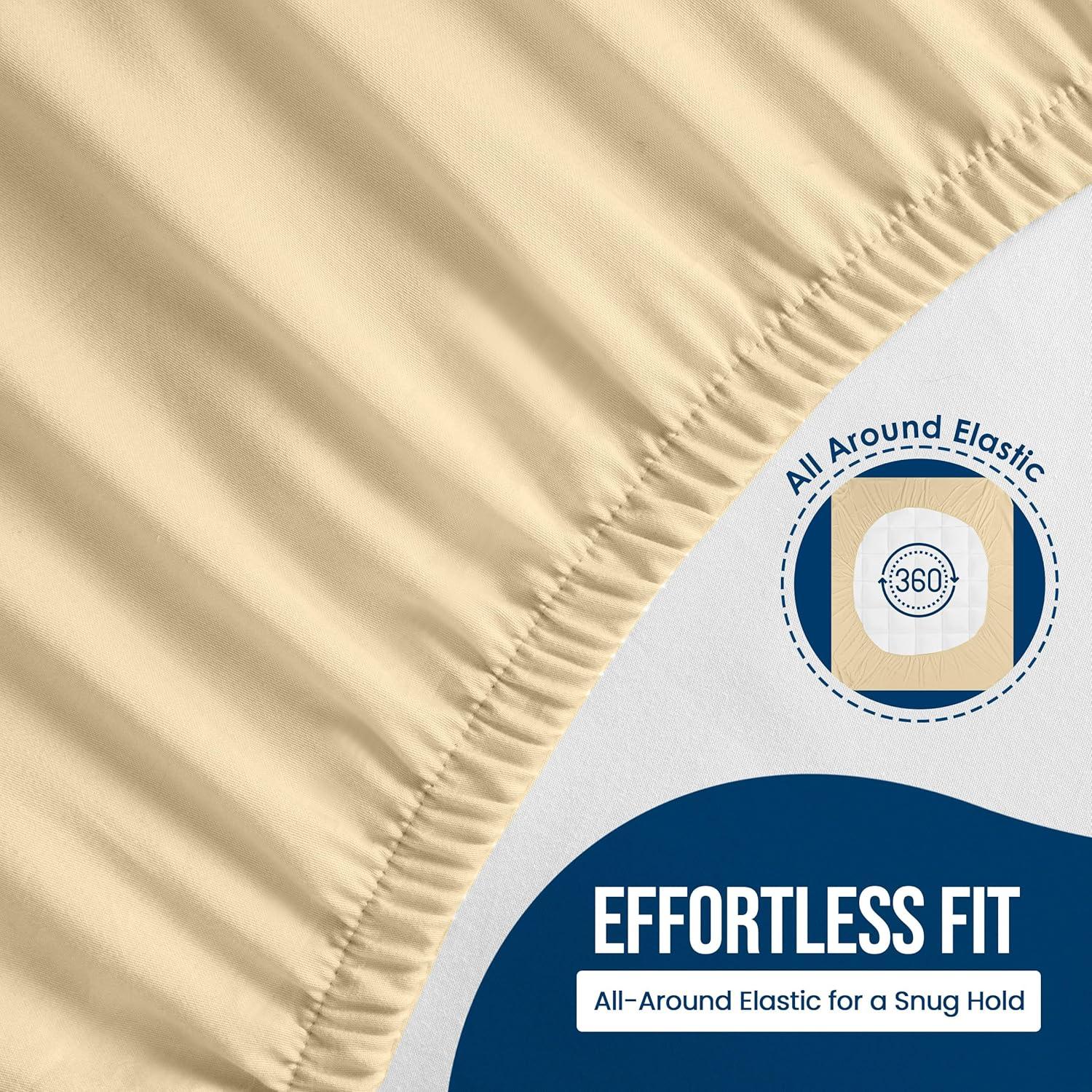 PEKUR Waterproof Mattress Protector – Fitted Sheet Style, Deep Pocket Cover Fits Up to 15 Inches, Washable & Breathable Mattress Topper