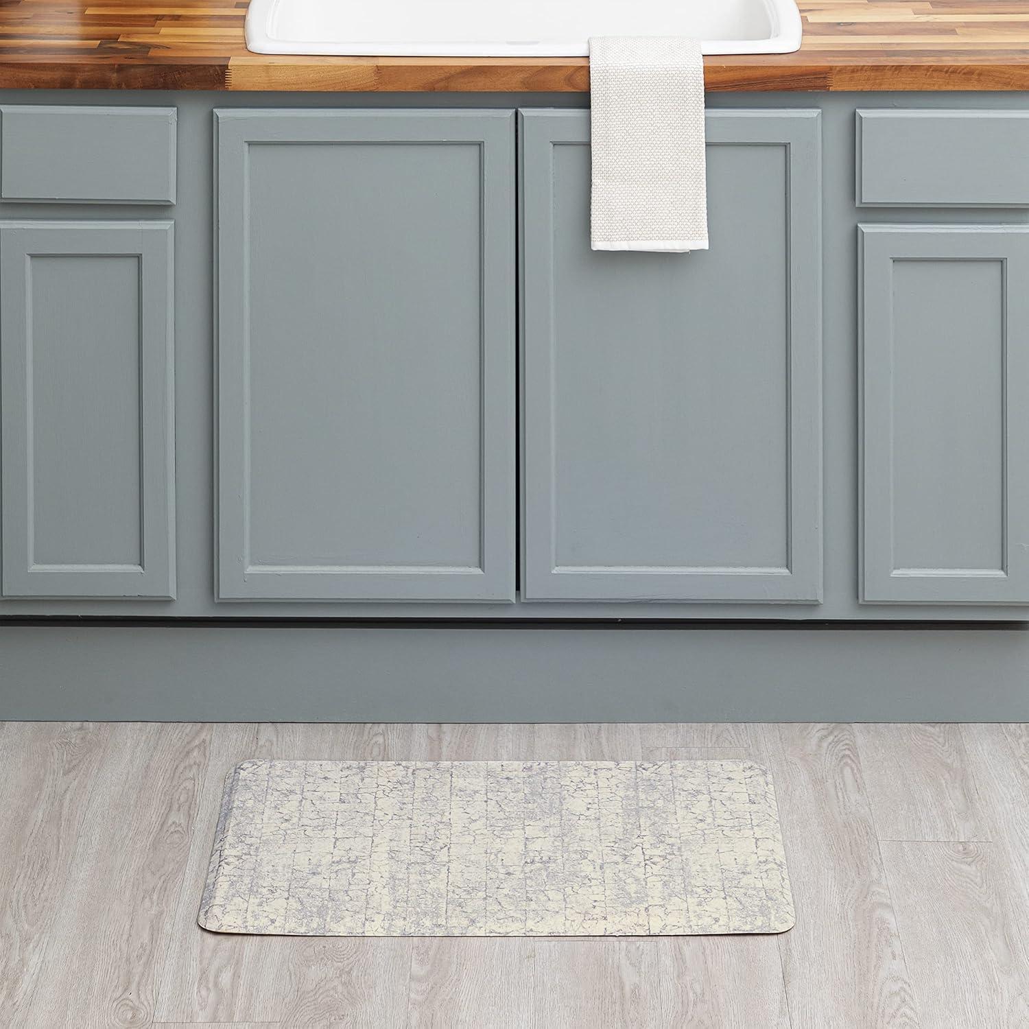 Mohawk Home Dri-Pro Cushion Kitchen Mat, Salten ,Grey, 1' 6" X 2' 6"