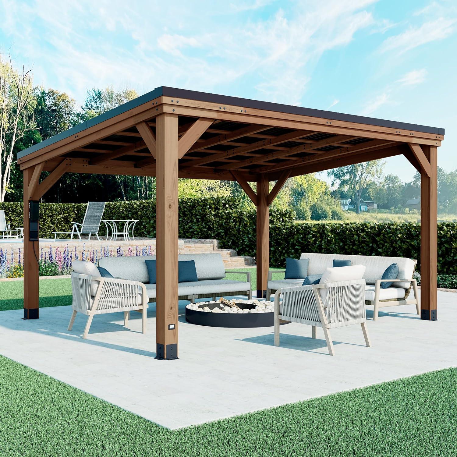 Backyard Discovery Backyard Discovery 14 X 12 Arcadia Sloped Roof Gazebo