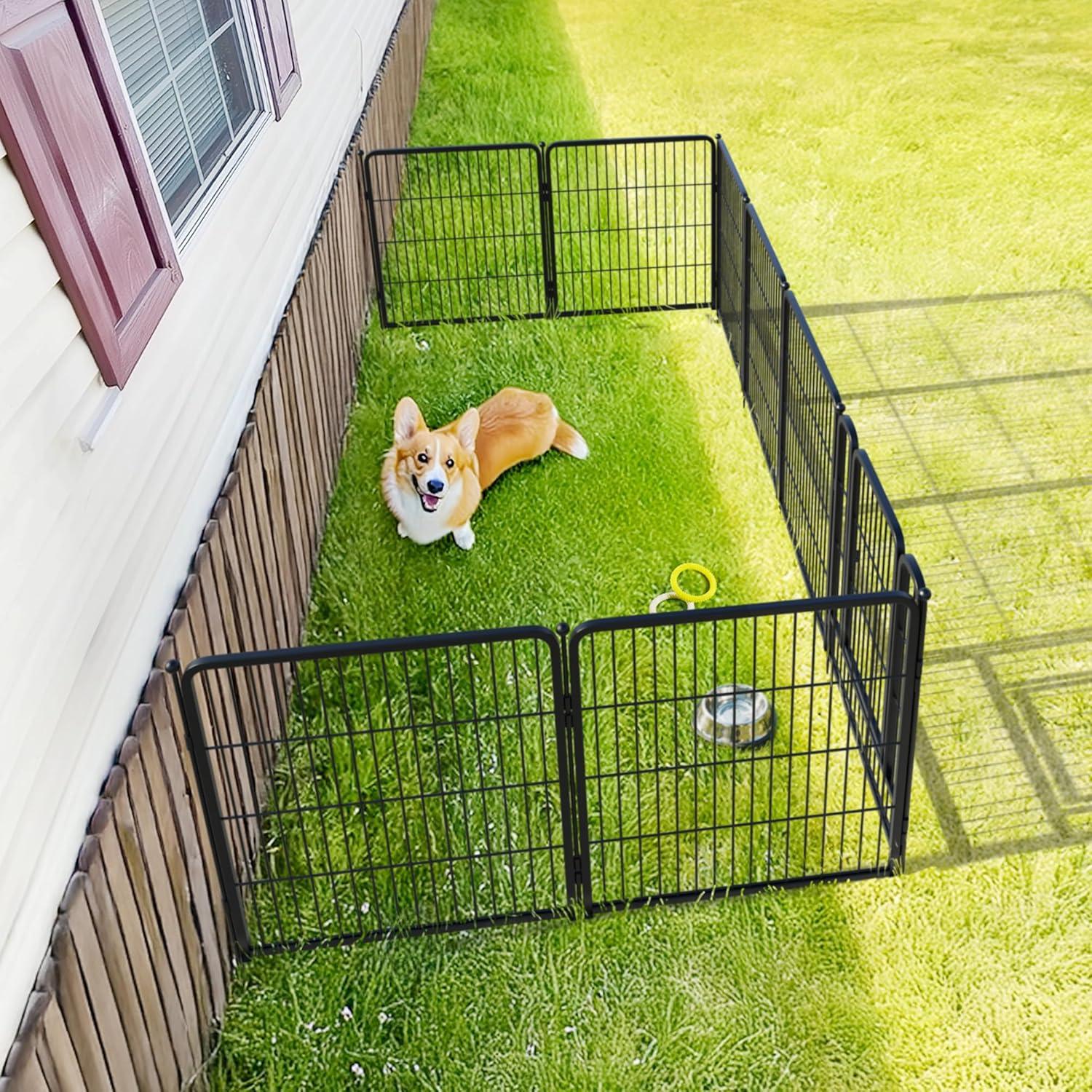 FXW Rollick Dog Playpen for Indoor, Yard, RV Camping│Patented, 32 inch 8 Panels for Small and Medium Dogs