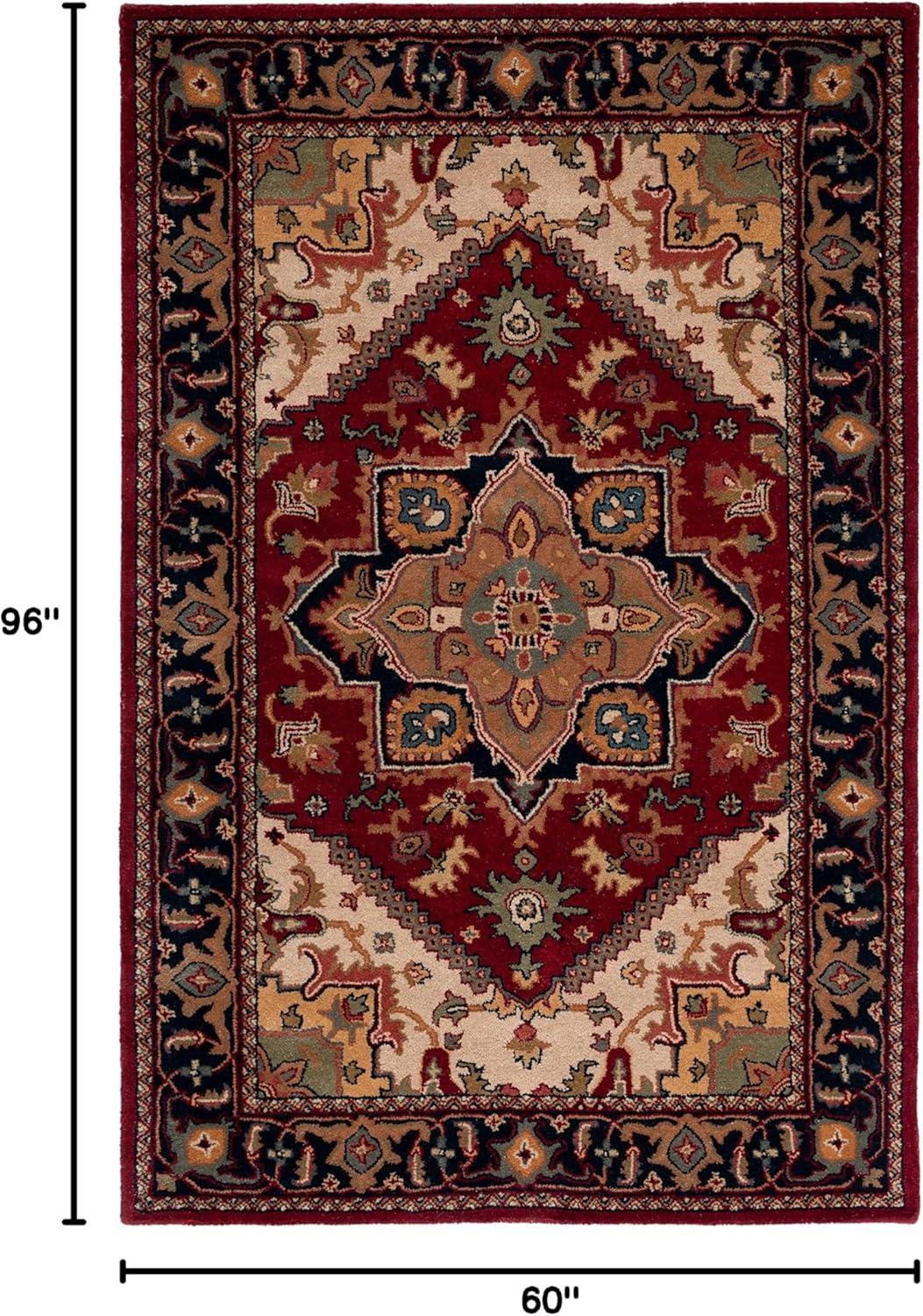Heritage HG625 Handmade Area Rug - 5'x8' - Red - Safavieh