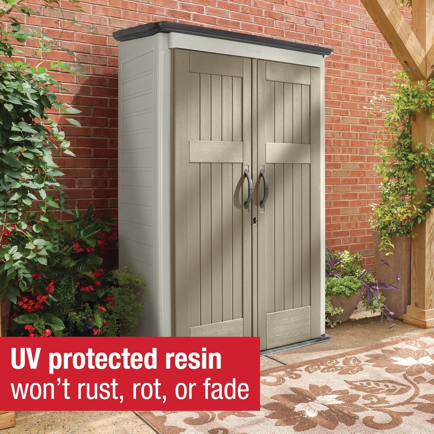 Rubbermaid Large Vertical 52 Cu.ft. Outdoor Storage Building Shed