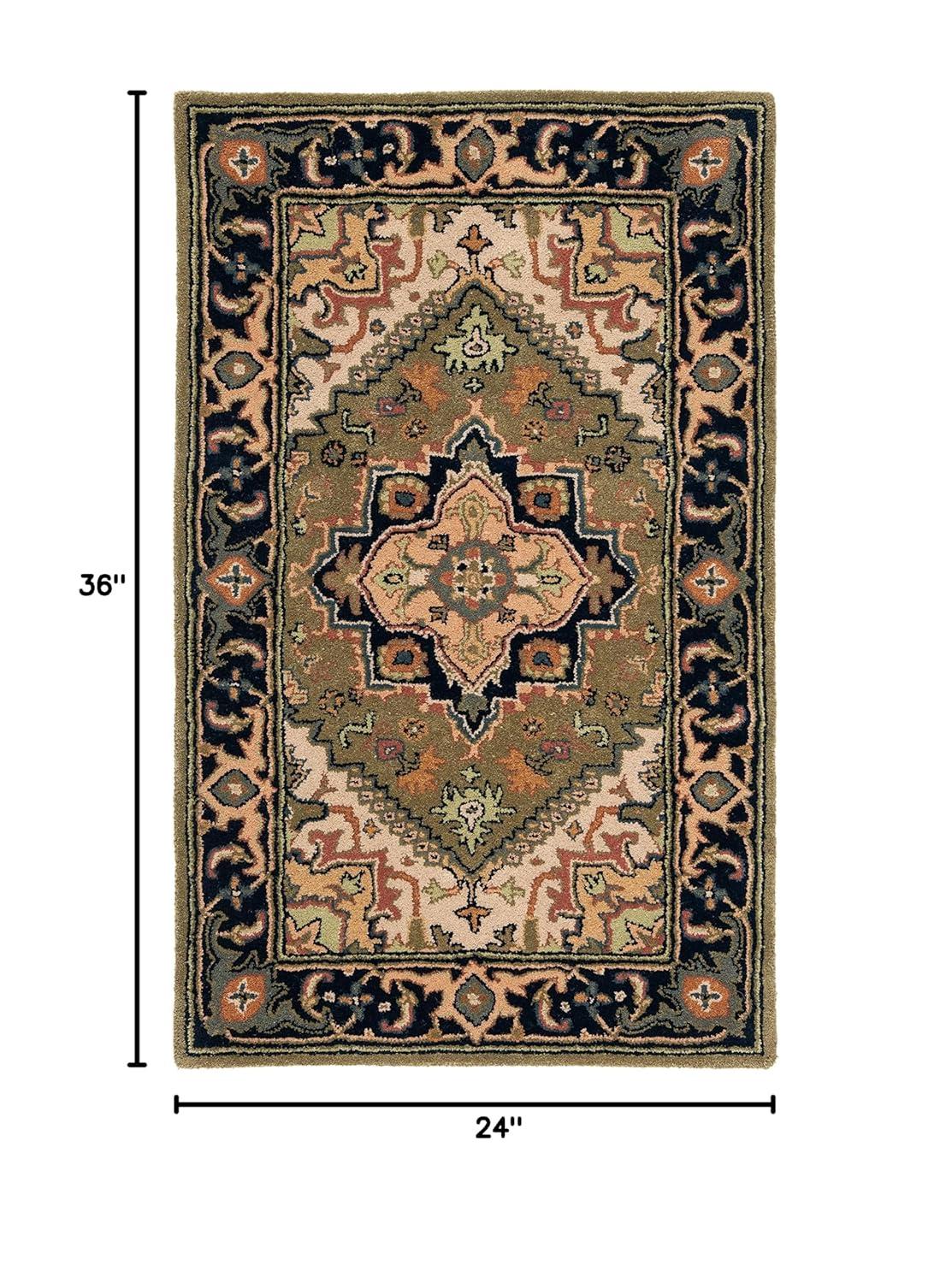 Heritage HG625 Handmade Accent Rug - 2'x3' - Black/Gold - Safavieh