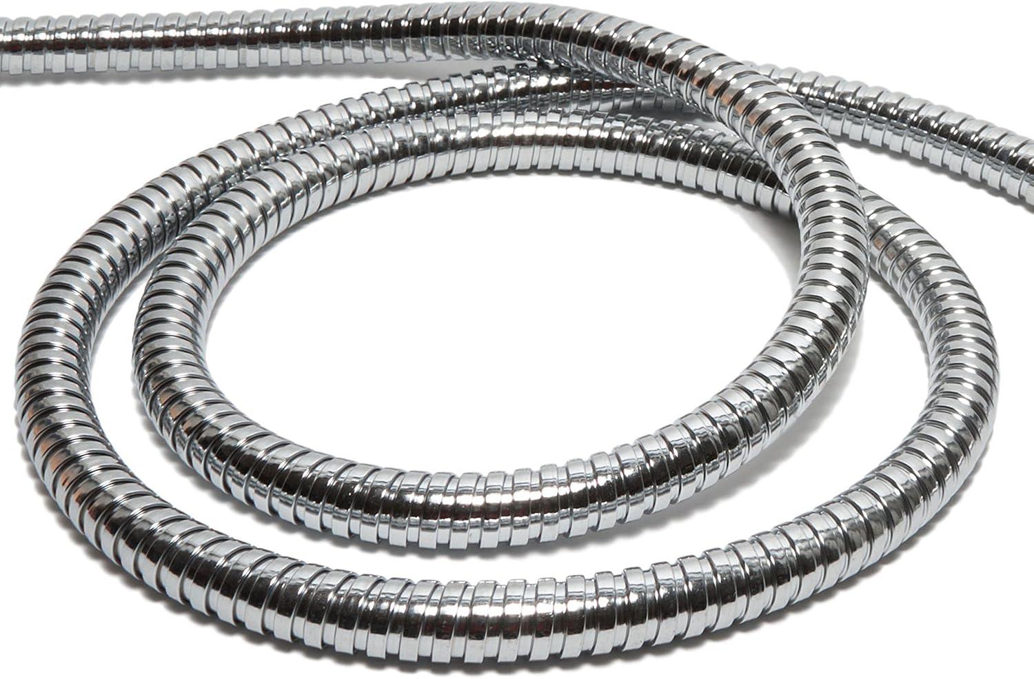 HotelSpa 5 to 7 Foot Extra Long Stretchable Stainless Steel Shower Hose Stretches to Your Needs!