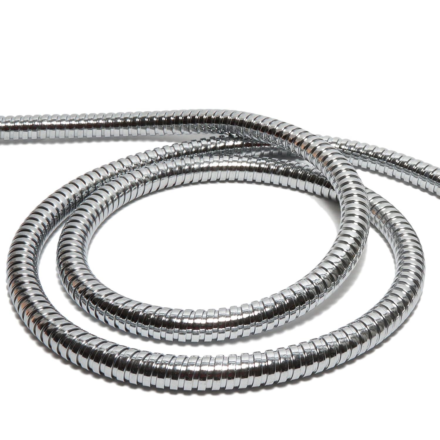 HotelSpa 5 to 7 Foot Extra Long Stretchable Stainless Steel Shower Hose Stretches to Your Needs!