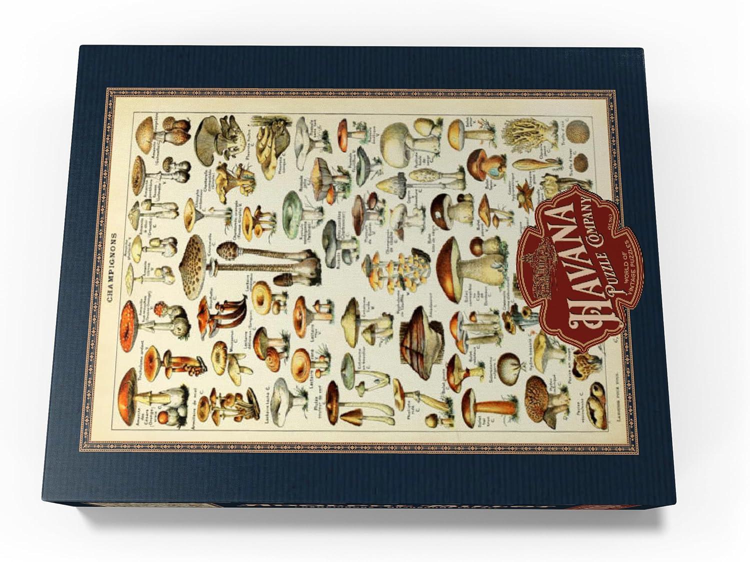 MyPuzzle - Champignons - Mushrooms For All, Vintage Art Poster, Adolphe Millot - Premium 1000 Piece Jigsaw Puzzle for Adults