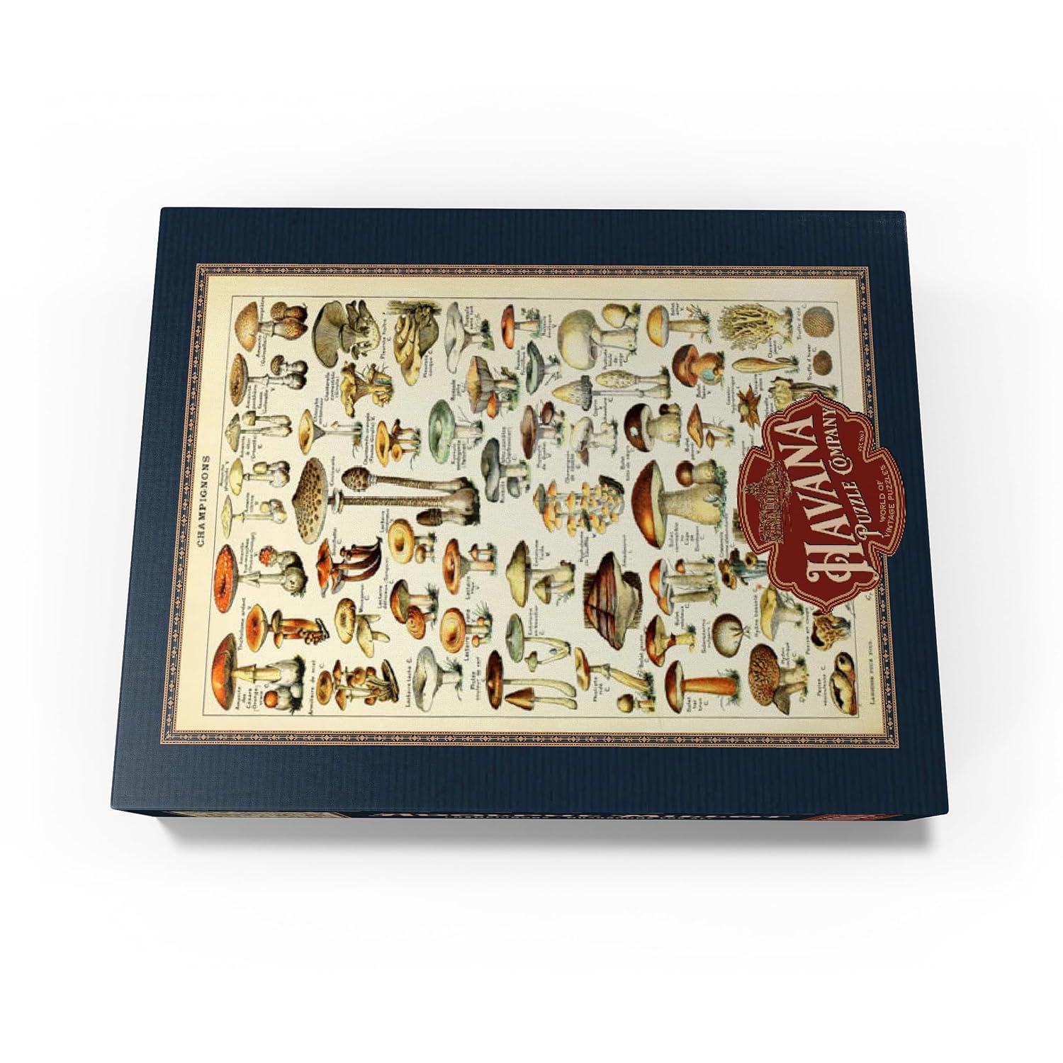 MyPuzzle - Champignons - Mushrooms For All, Vintage Art Poster, Adolphe Millot - Premium 1000 Piece Jigsaw Puzzle for Adults