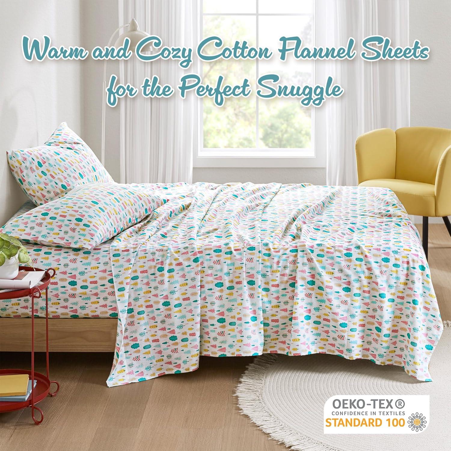 Printed Cotton Flannel Sheet Set