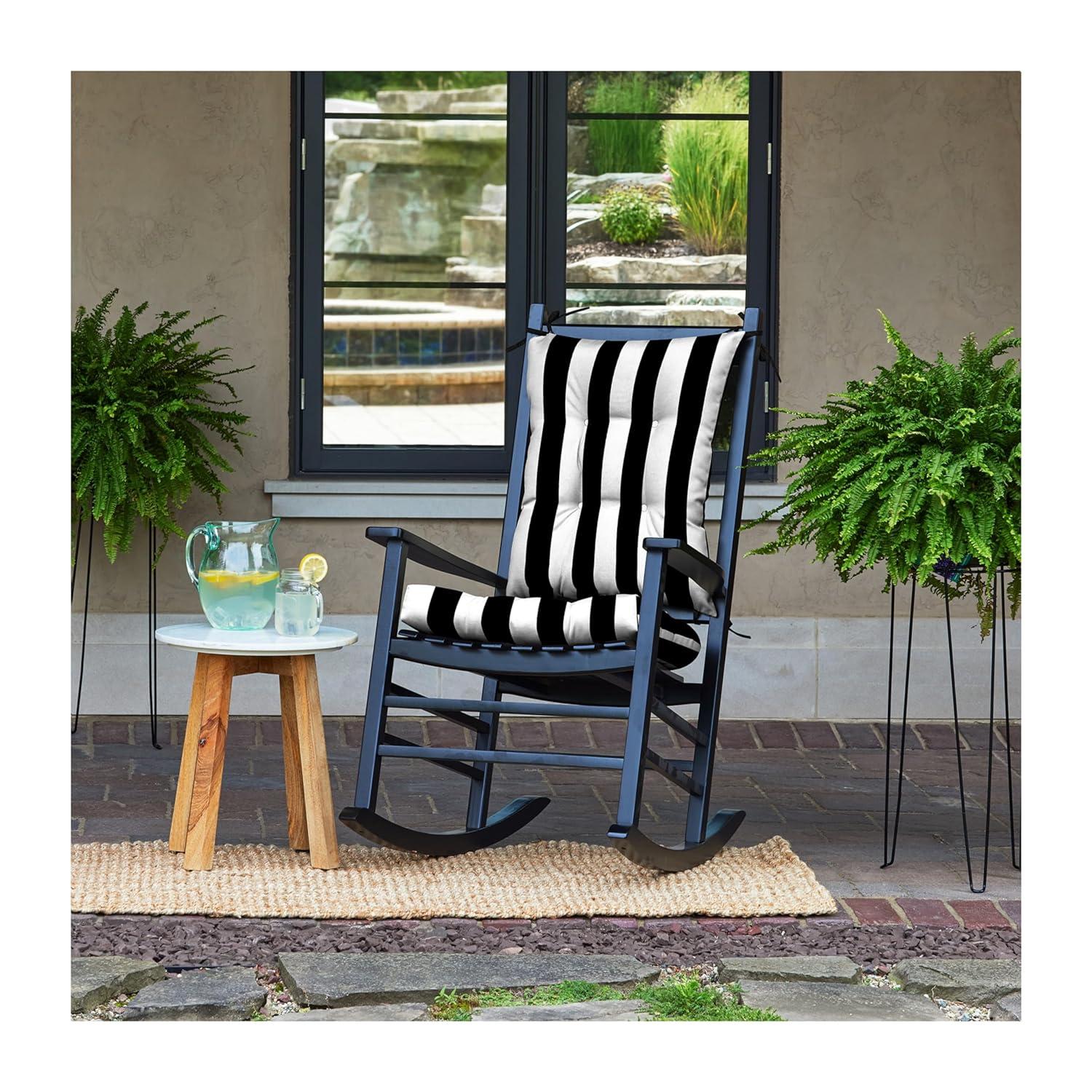 ARDEN Arden Plush Indoor/Outdoor Rocking Chair Cushion Set, 18 x 20