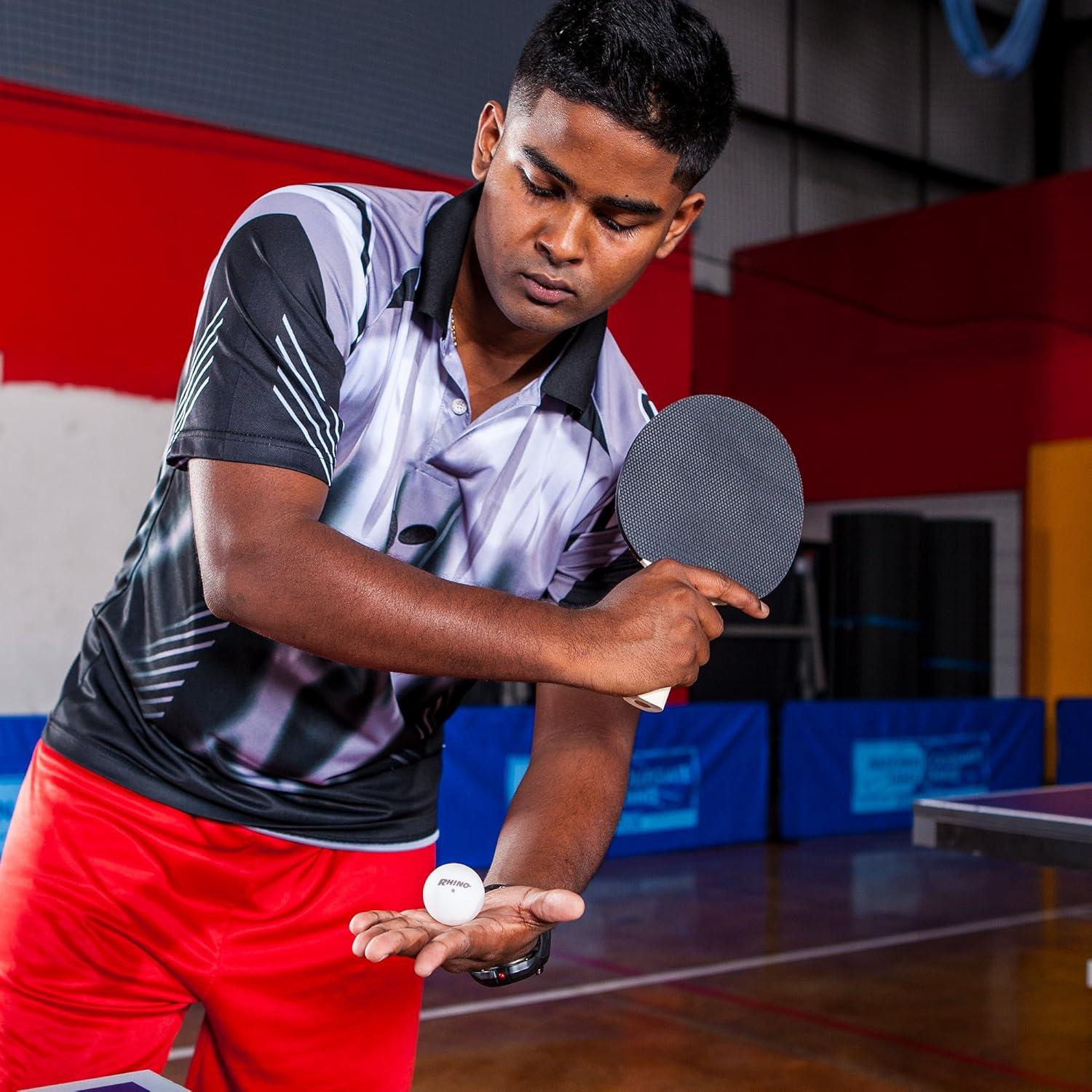 Champion Sports PN200Table Tennis Set:2Player Ping Pong Accessories Kitwith 2Paddles&3Balls,Indoor Ping Pong Equipmentfor Men,Women&Kids,Black/Red