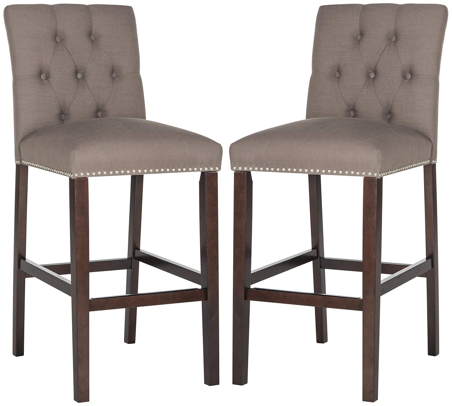 Norah Counter Stool (Set of 2) - FOX6209 - Dark Taupe - Safavieh Couture