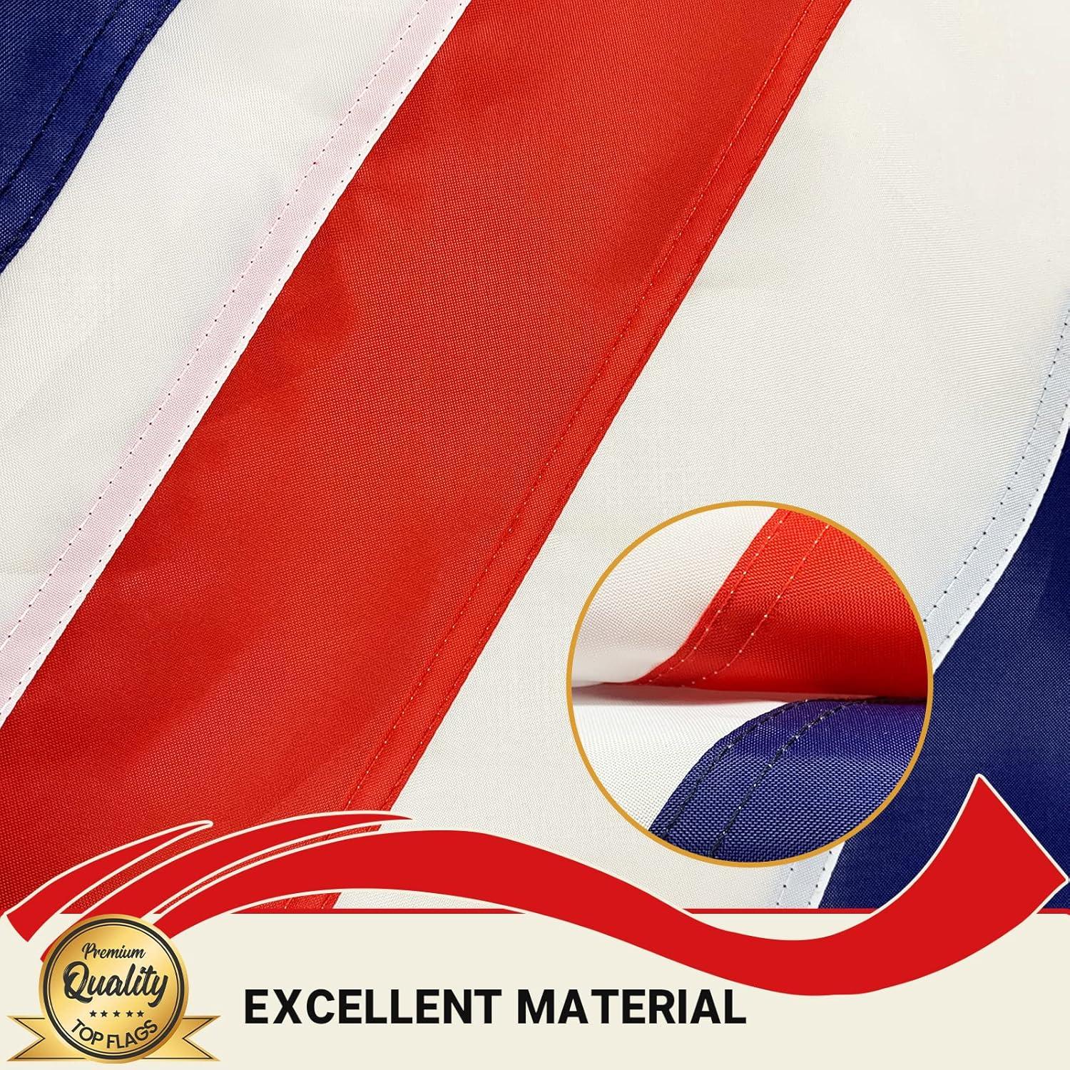 Patriotic UK Flag 3x5 Ft Polyester with Brass Grommets