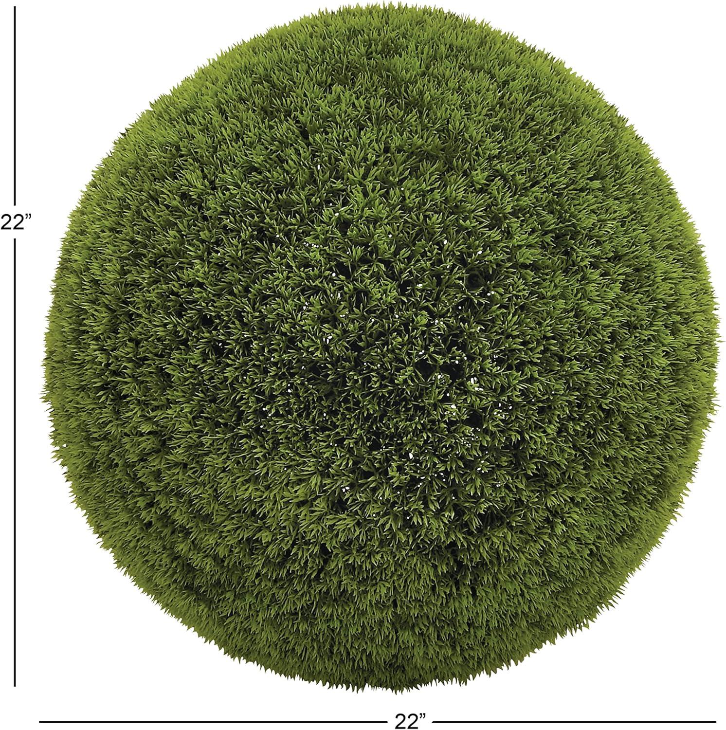 22" Round Indoor Outdoor Boxwood Topiary Artificial Foliage Ball, by DecMode