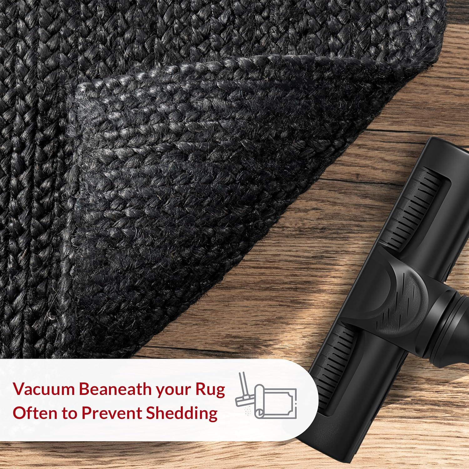 QUINCH Natural Fiber Jute Rug Hand Braided Farmhouse Rectangle Area Rug