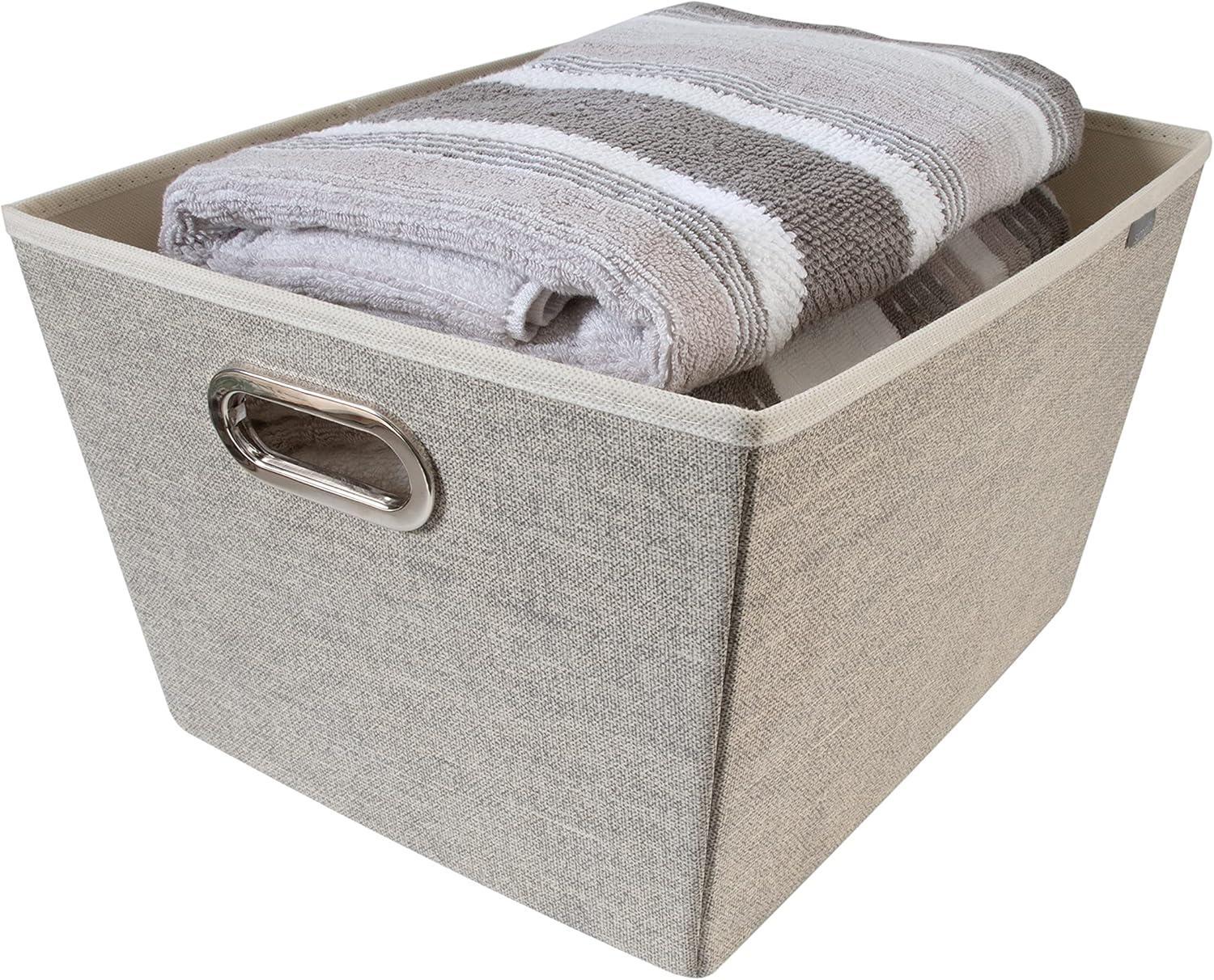 Simplify Large Grommet Storage Bin Brown