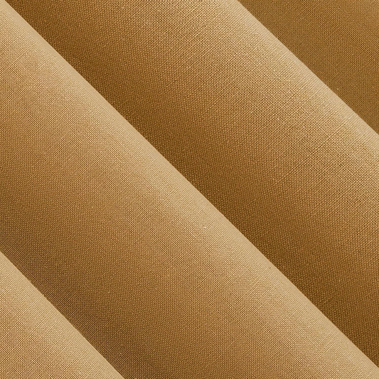 40"x63" Archaeo Light Filtering Cotton Blend Button Tab Top Curtain Panel Camel: Transitional Style, Machine Washable