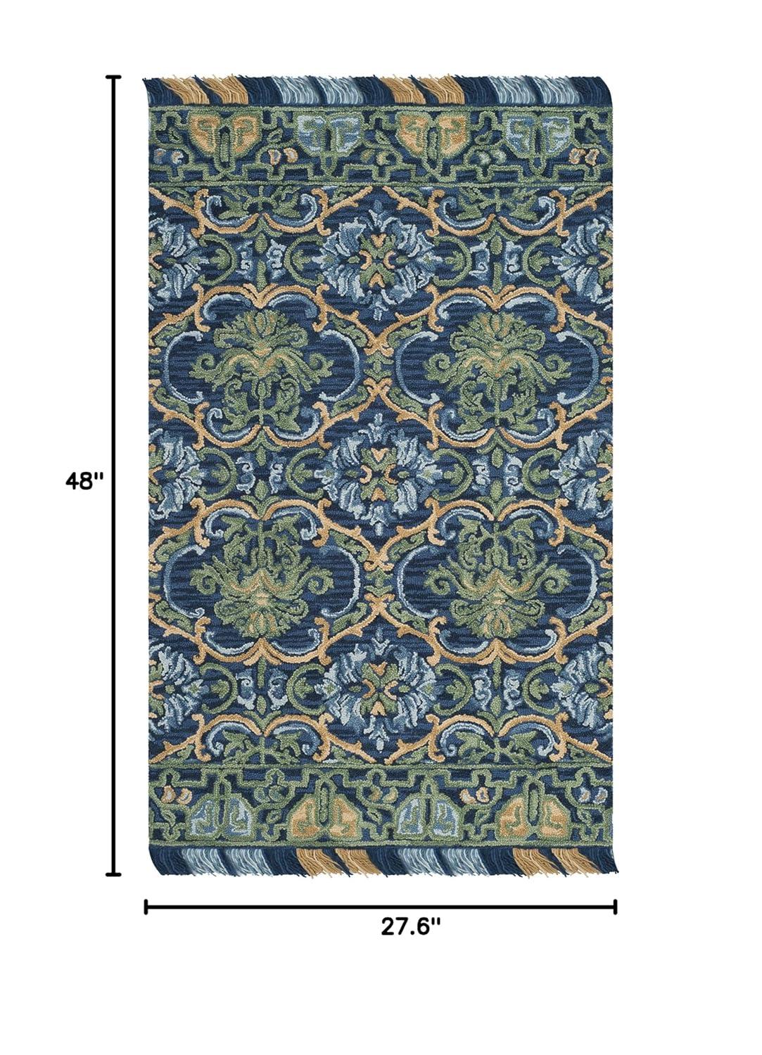 Safavieh BLOSSOM, NAVY / GREEN, 2'-3" X 4', Area Rug