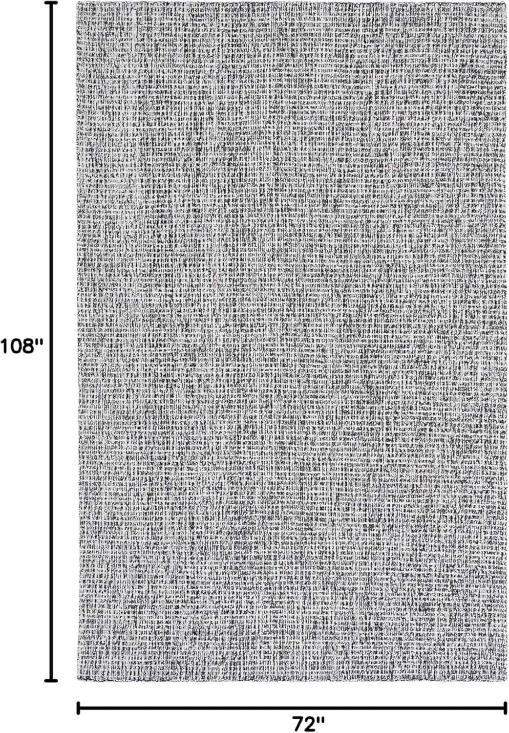 Abstract ABT468 Handmade Indoor Area Rug - Black/Ivory - 6'x9' - Safavieh