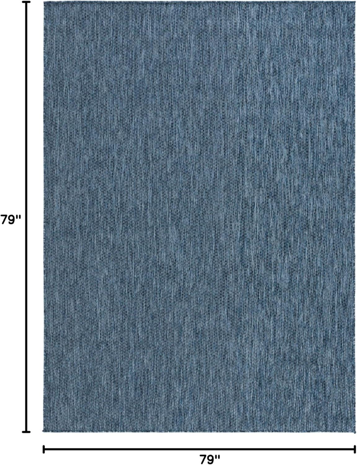 Beach House BHS260 Machine Made Loomed Area Rug - Navy - 6'-7" X 6'-7"  Square - Safavieh