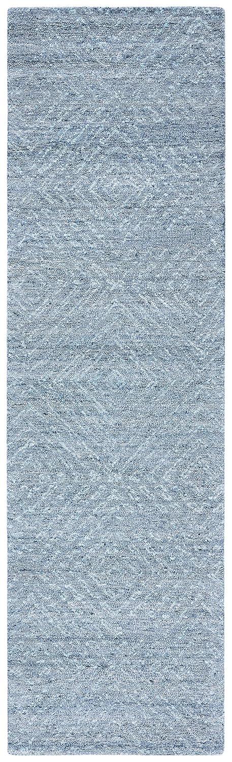 Abstract ABT146 Handmade Indoor Runner - Blue - 2'-3"x6' - Safavieh