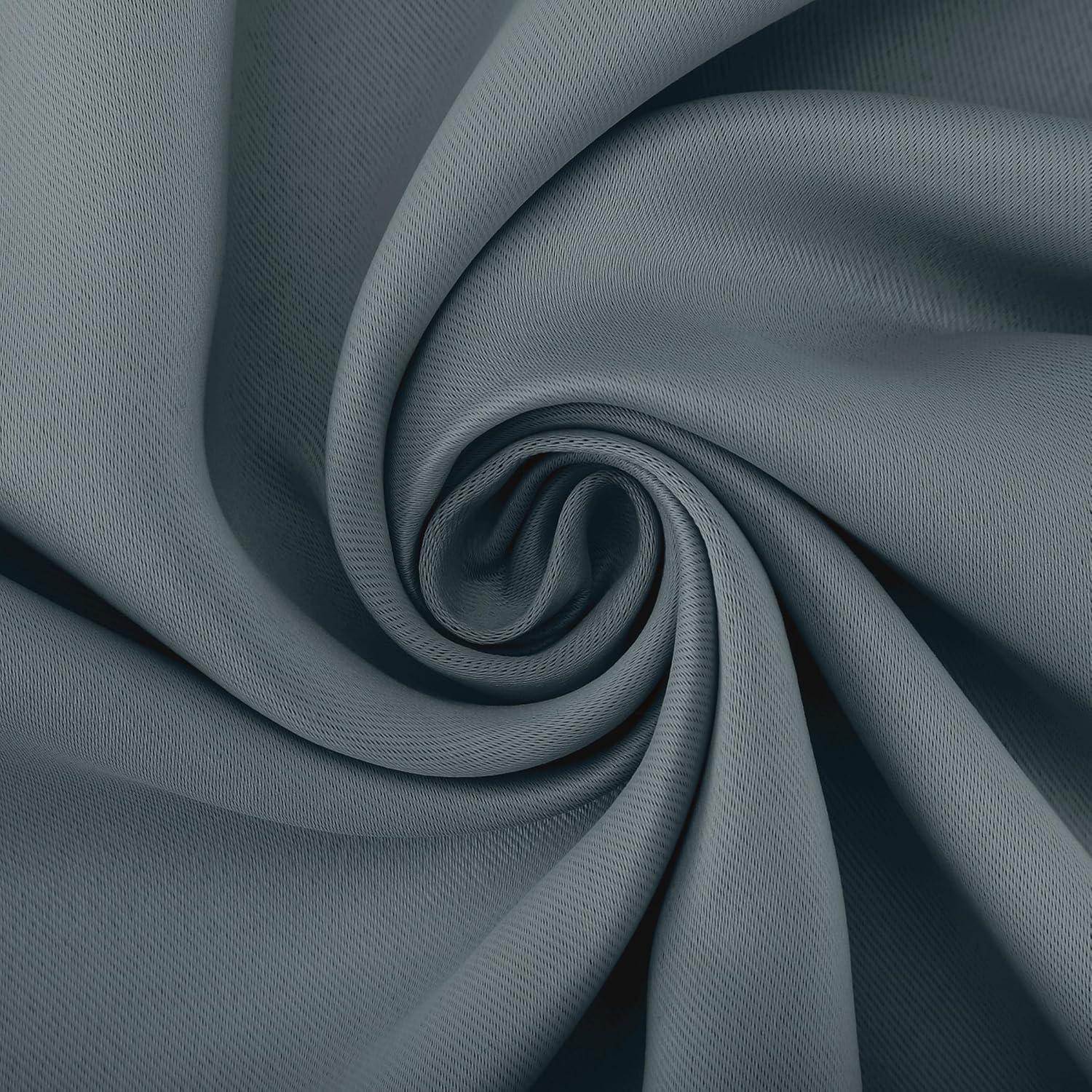 40"x84" Sun Zero Blackout Kenneth Energy Saving Rod Pocket Curtain Panel Denim Blue: Thermal Insulated, Noise Reduction