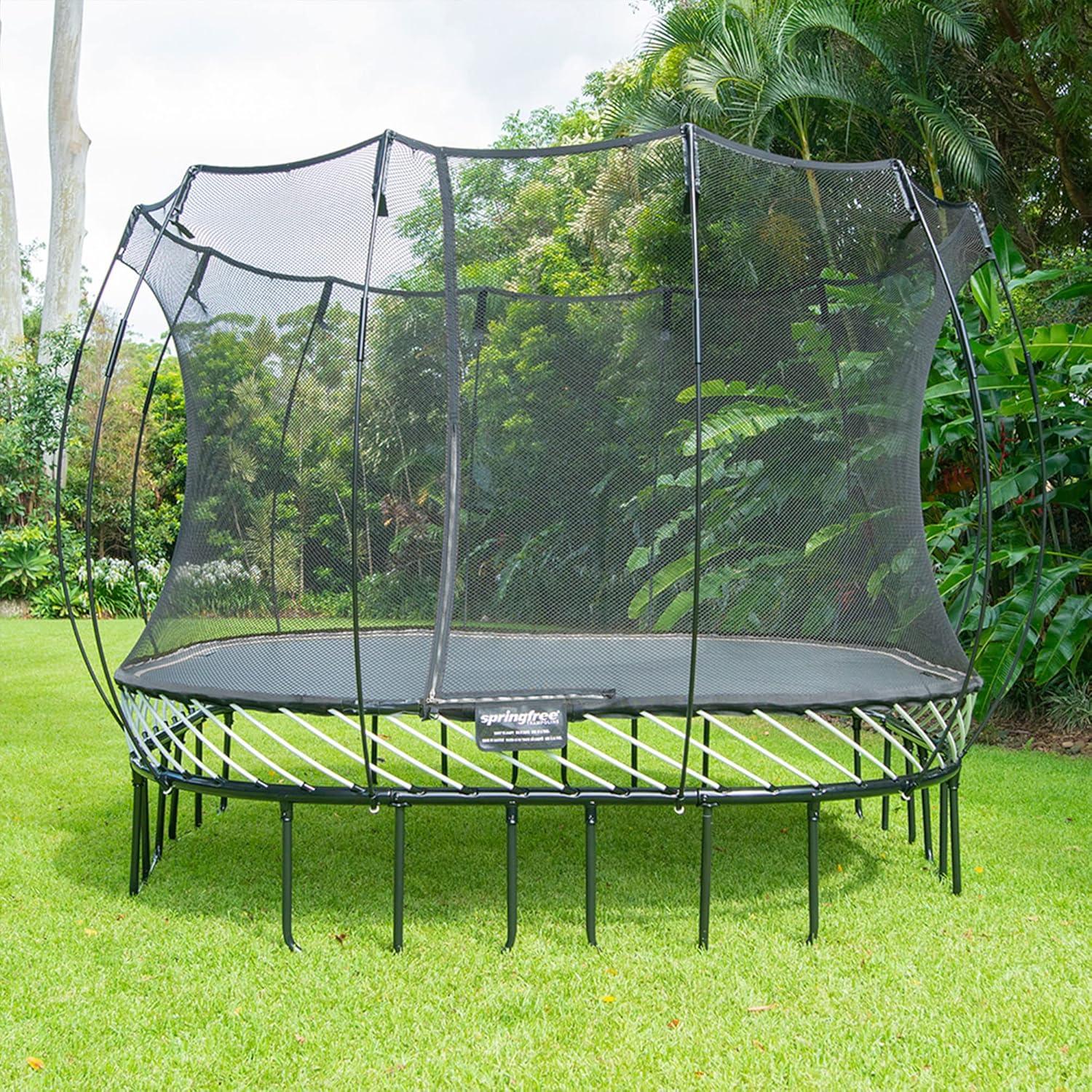 Springfree Trampoline Kids Outdoor Large 11 Ft Trampoline with Enclosure