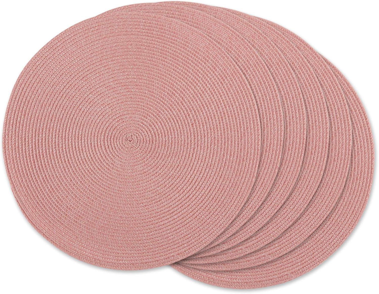 Pink Sorbet Round PP Woven Placemat (Set of 6)