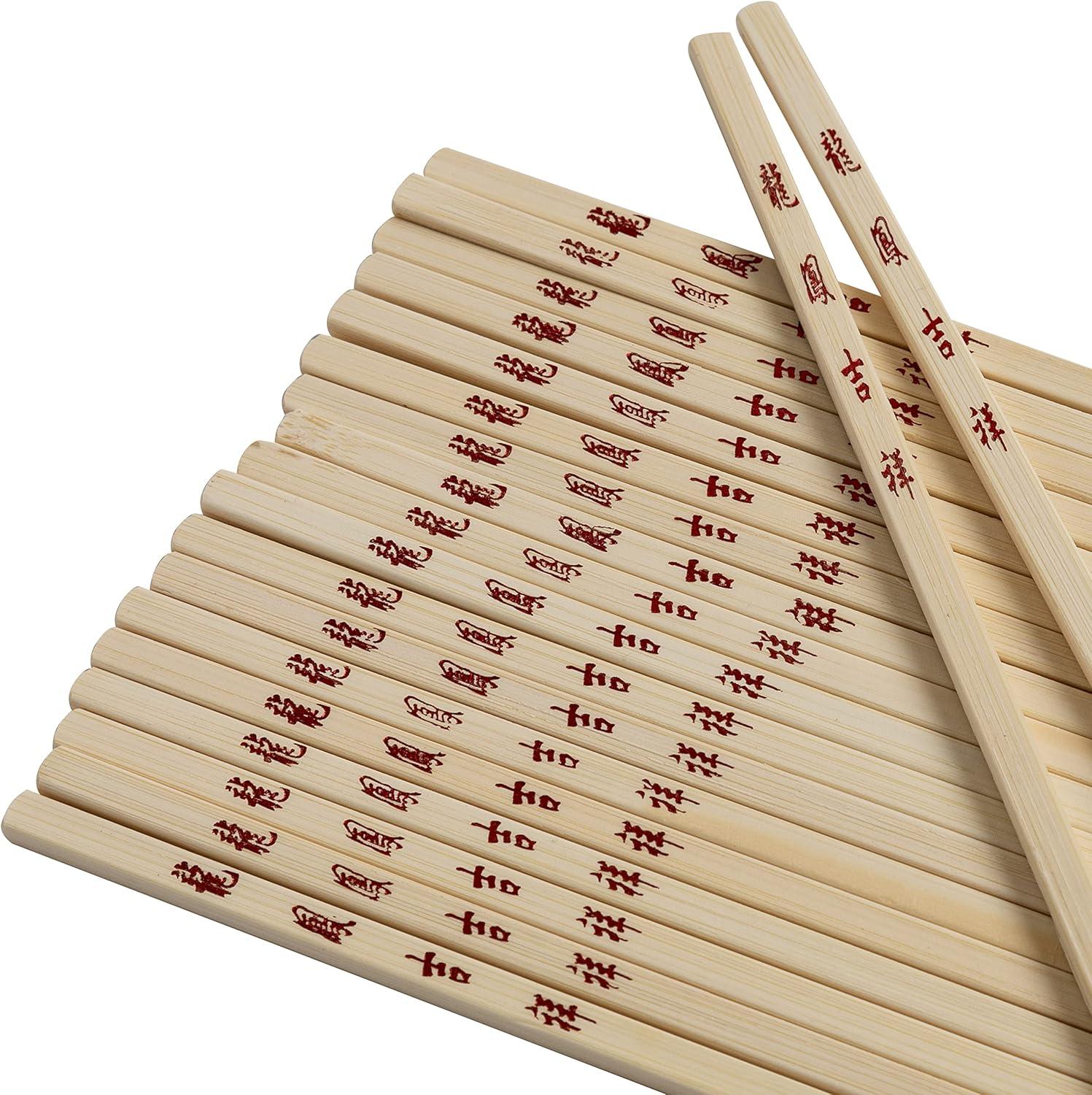 Joyce Chen Reusable Bamboo Chopsticks Set, 10 Pair
