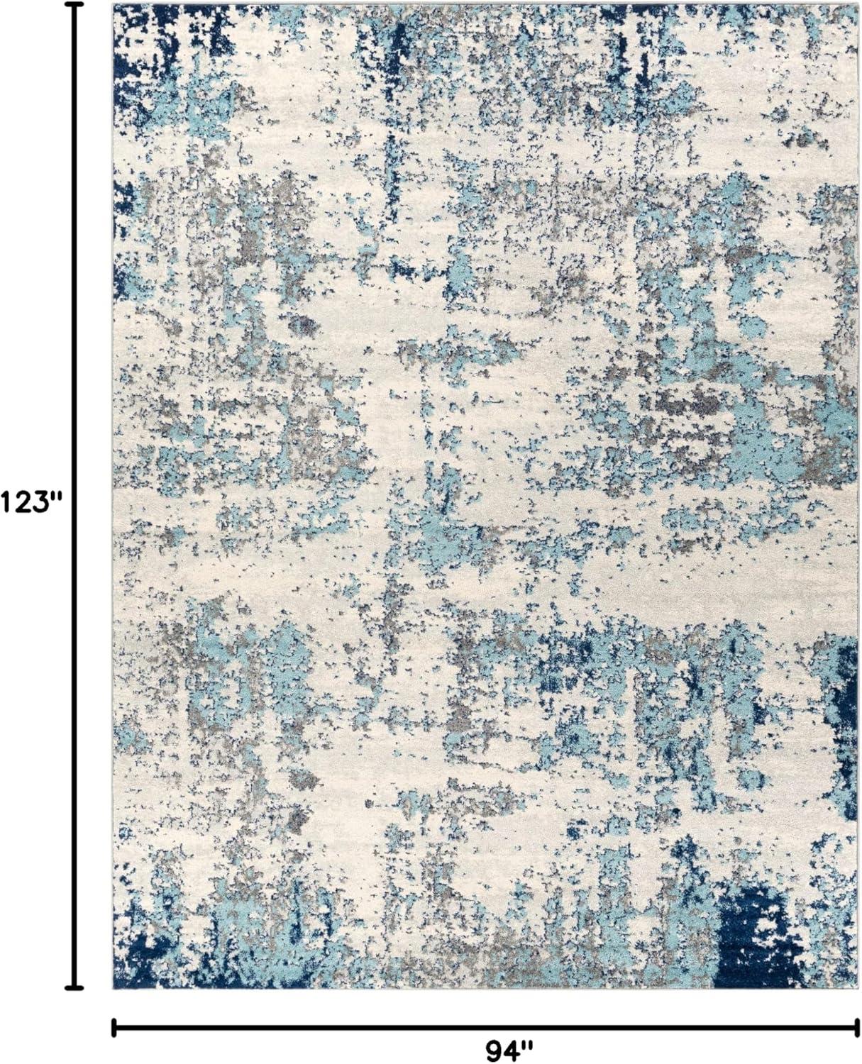 Livabliss Sunderland Modern Abstract Area Rug,7'10" x 10'2",Blue