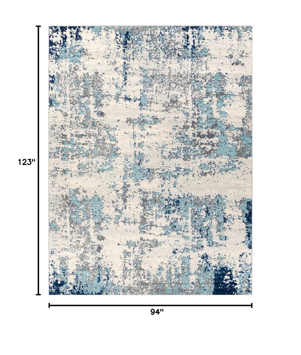 Livabliss Sunderland Modern Abstract Area Rug,7'10" x 10'2",Blue