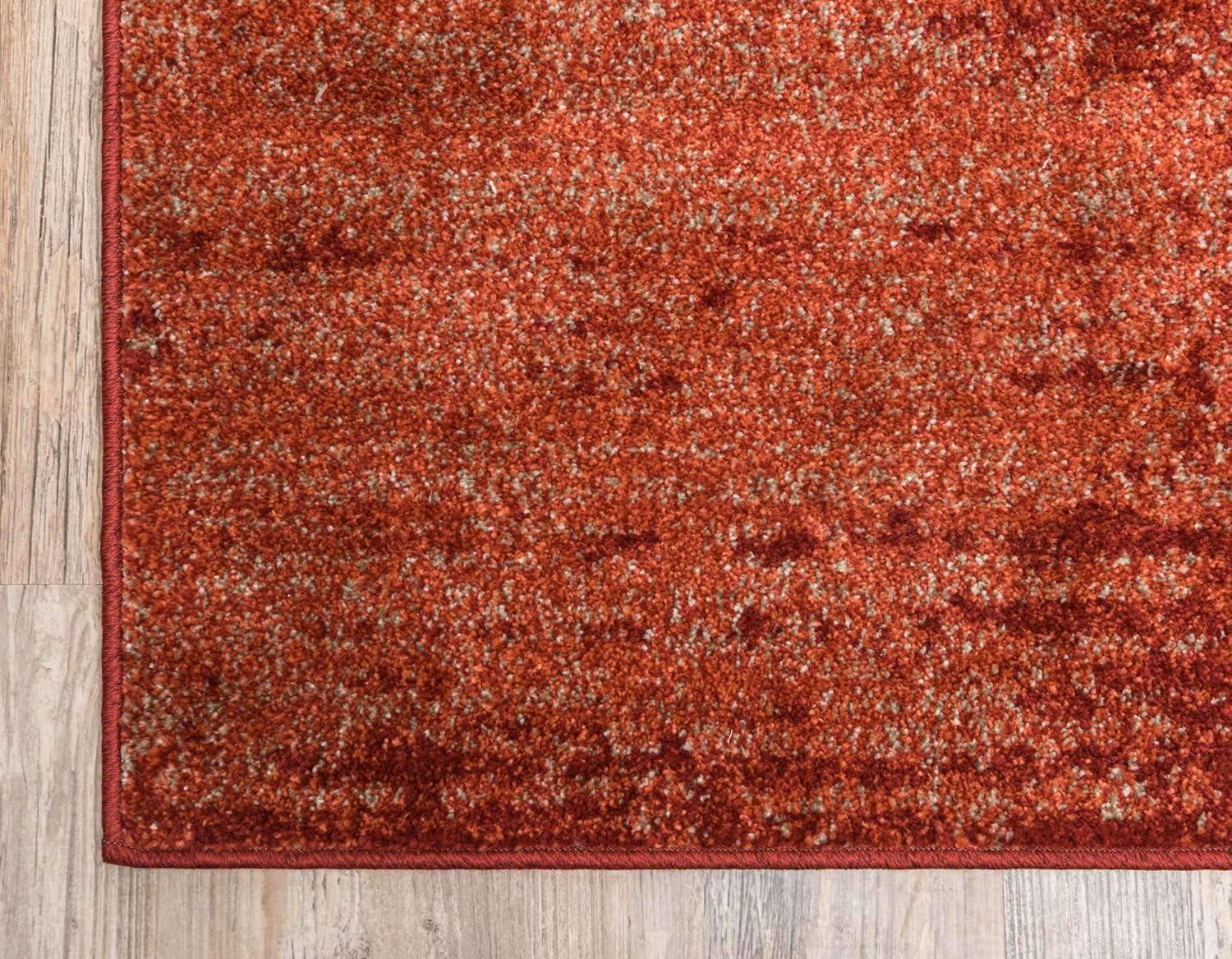 Unique Loom Del Mar Collection Area Rug - Lucille (5' 3" x 8' Rectangle Terracotta/Red)