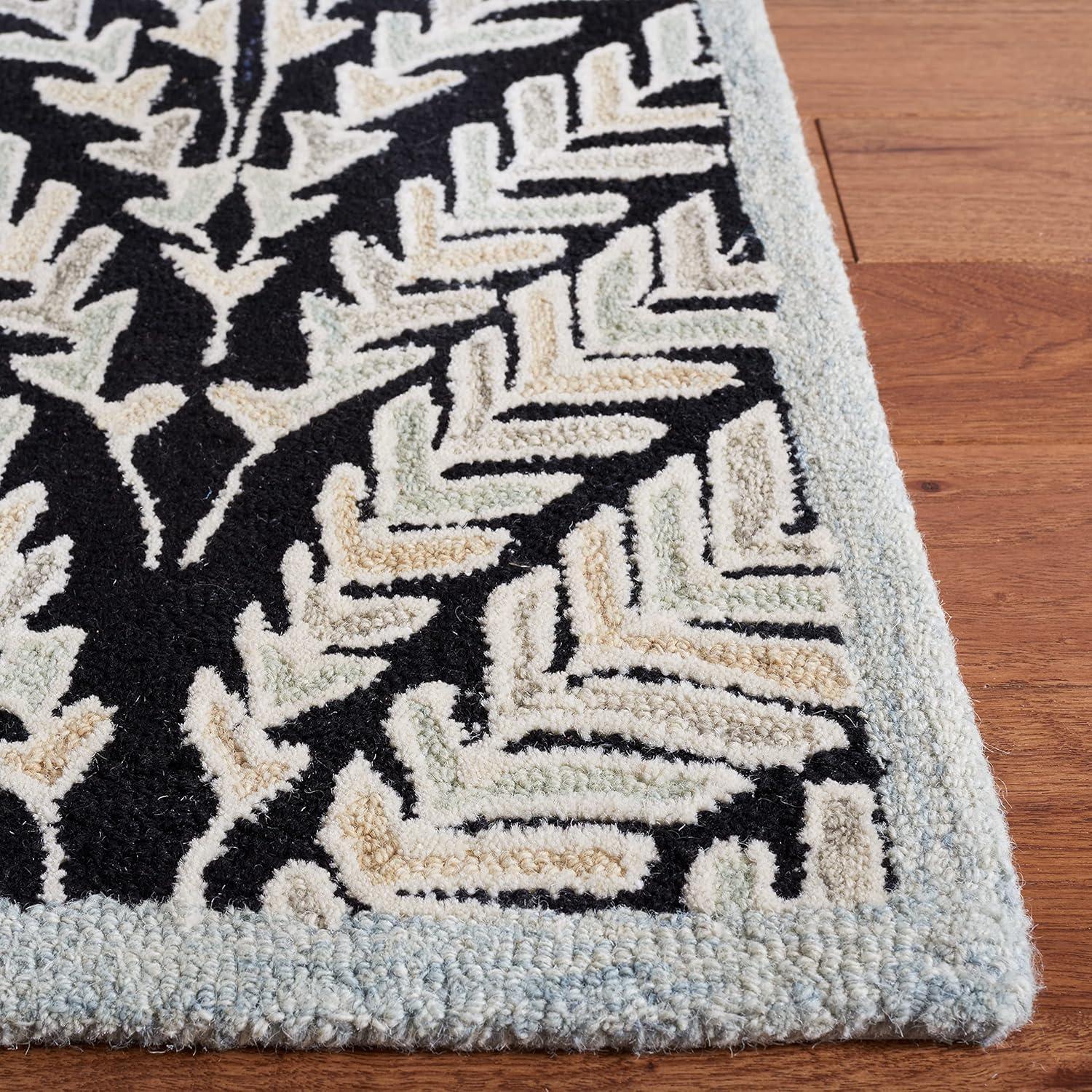 Capri CPR208 Tufted Indoor Area Rug - Black/Ivory - 6'x9' - Safavieh