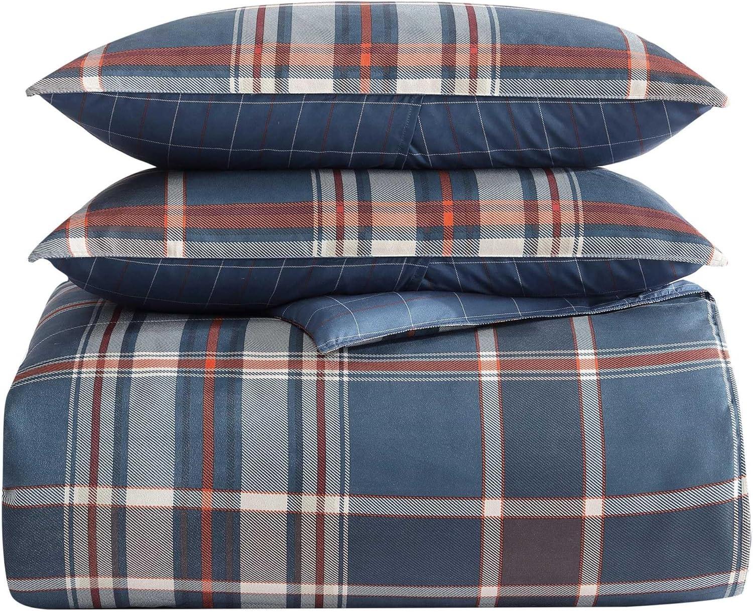 Eddie Bauer Shasta Lake Reversible Navy Duvet Cover Set