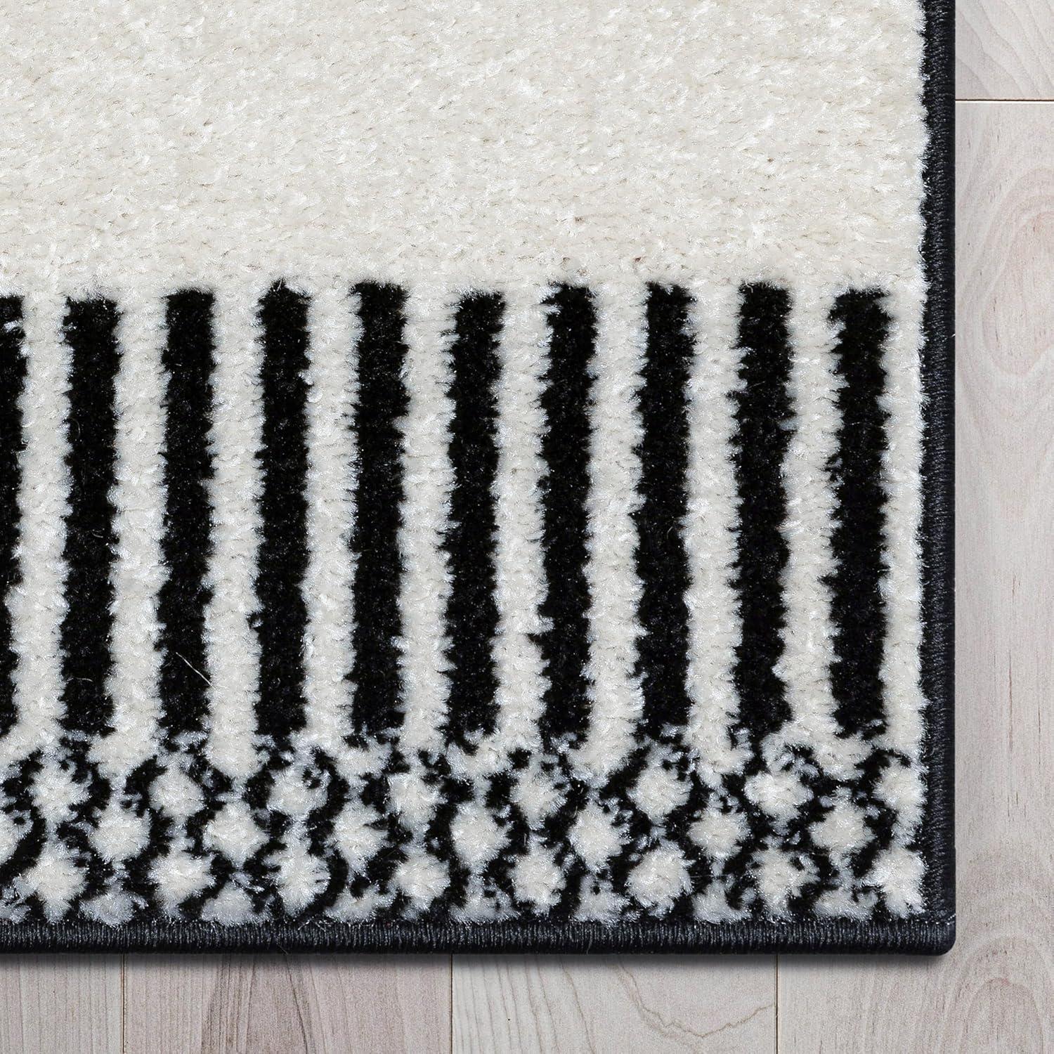 Marcone Briar Tribal Geometric Abstract Light Blue Looped Pile Rug