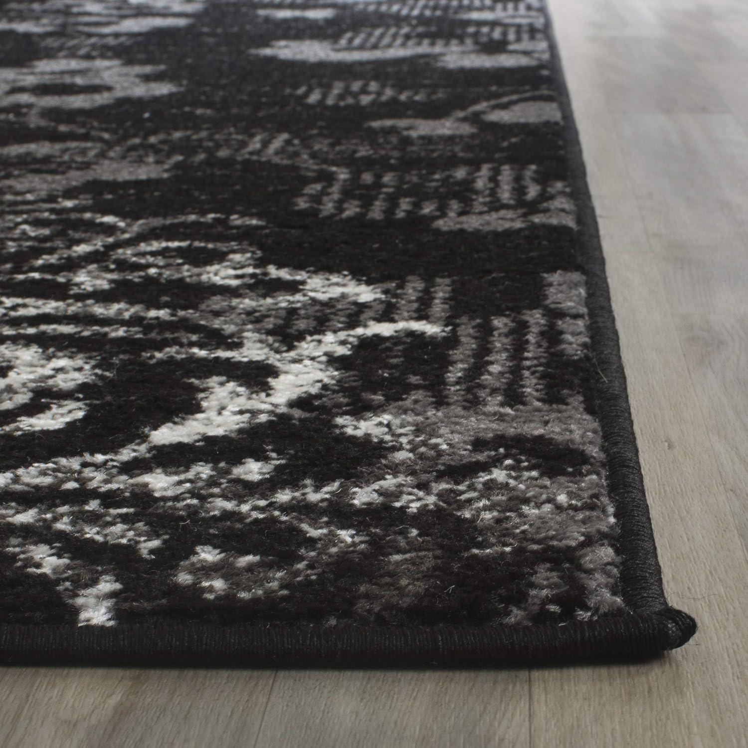 Adirondack ADR114 Machine Made Indoor Area Rug - Black/Silver - 9'x12' - Safavieh