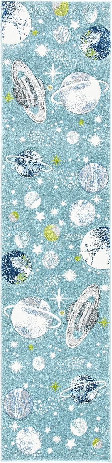 Carousel Kids  CRK103 Loomed Indoor Runner Rug - Teal/Ivory - 2'x8' - Safavieh