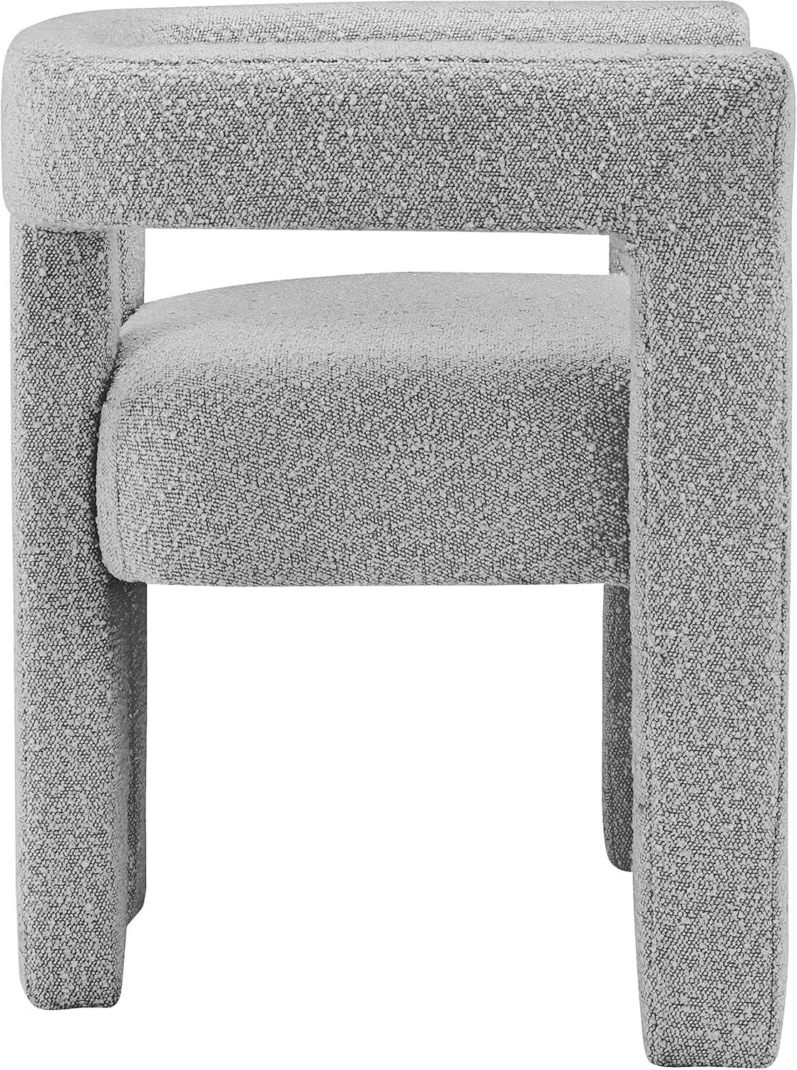 Meridian Furniture Athena Grey Boucle Fabric Accent/Dining Chair