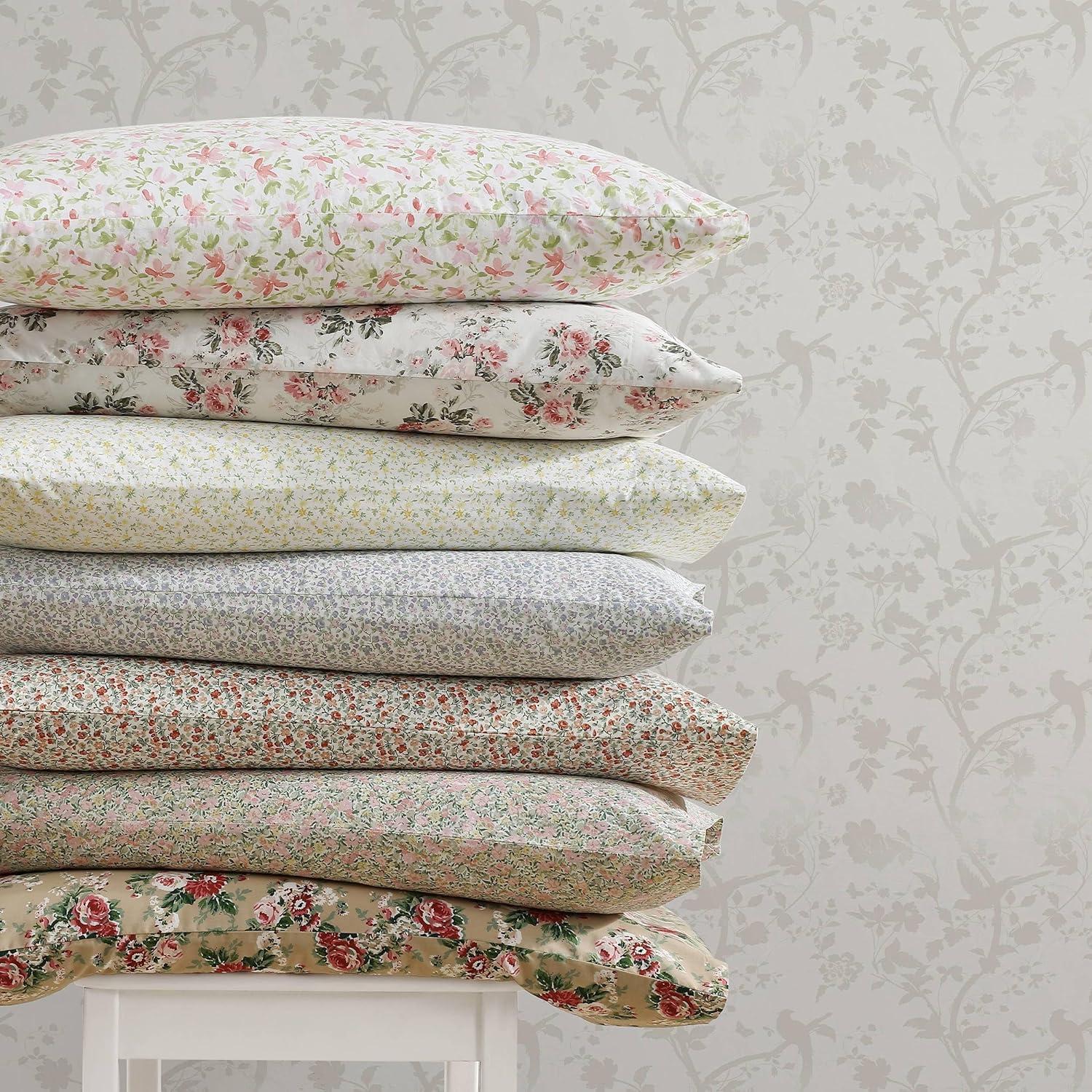 Laura Ashley Printed Cotton Percale Sheet Set